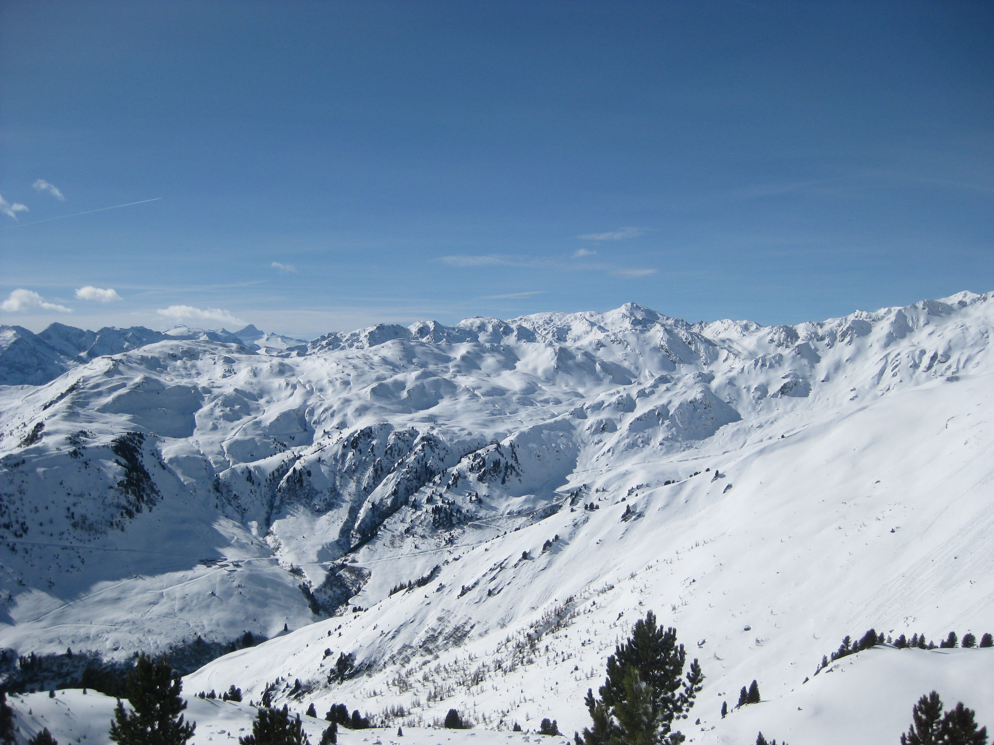 Zillertal, winter, sky, beauty in nature, no people, cloud - sky, snowcapped mountain, nature, Mayrhofen, europe, austria, non-urban scene, day, snow, scenics - nature, HD Wallpaper