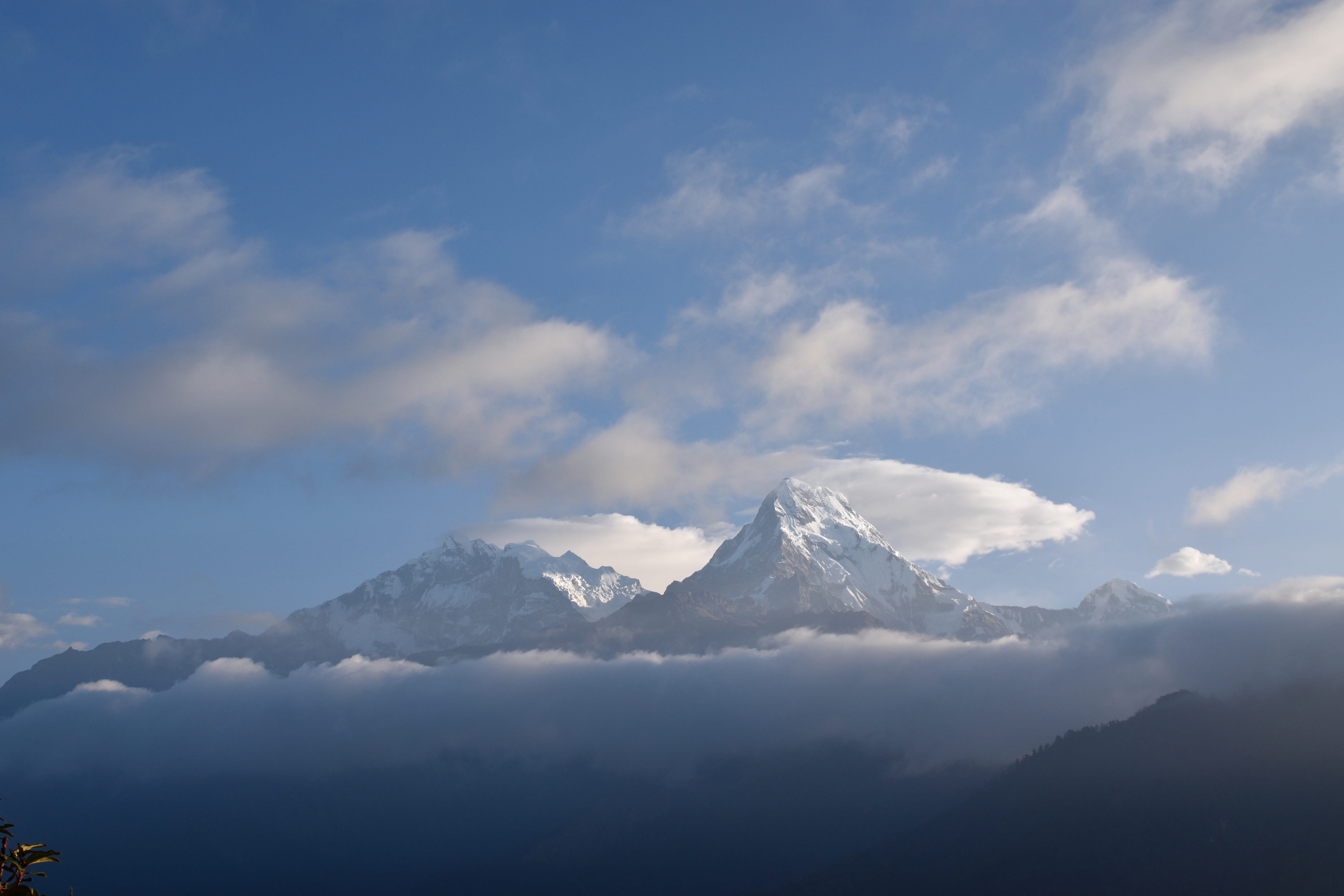day, scenics, beauty In Nature, Nepal, winter, mountain Peak, sky, cloud - Sky, tranquil scene, environment, outdoors, travel, snow, mountain Range, landscape, HD Wallpaper