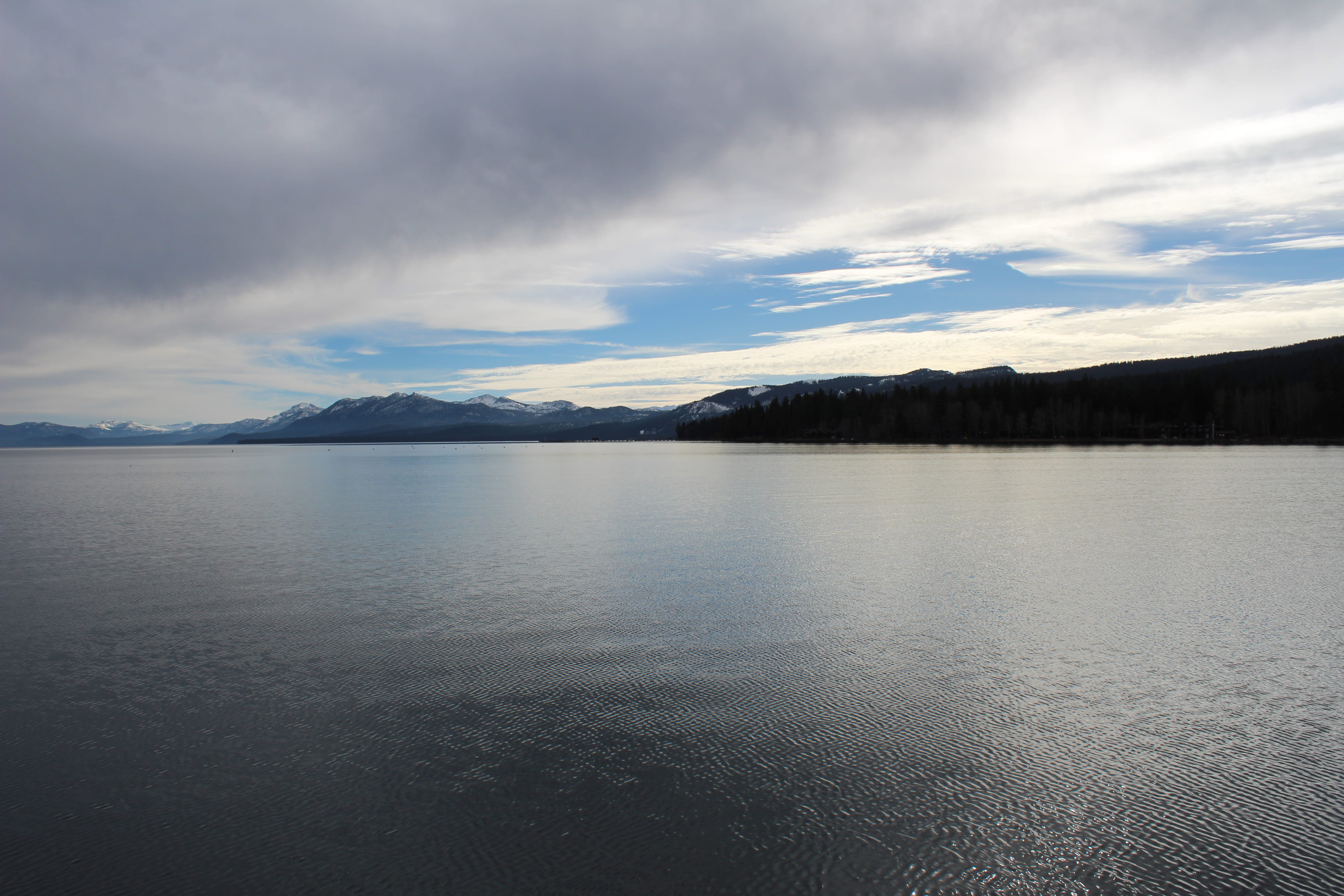 beauty in nature, reflection, scenics - nature, tranquil scene, lake, mountain, cloud - sky, waterfront, tahoe city, mountain range, trees, no people, 5K, HD Wallpaper