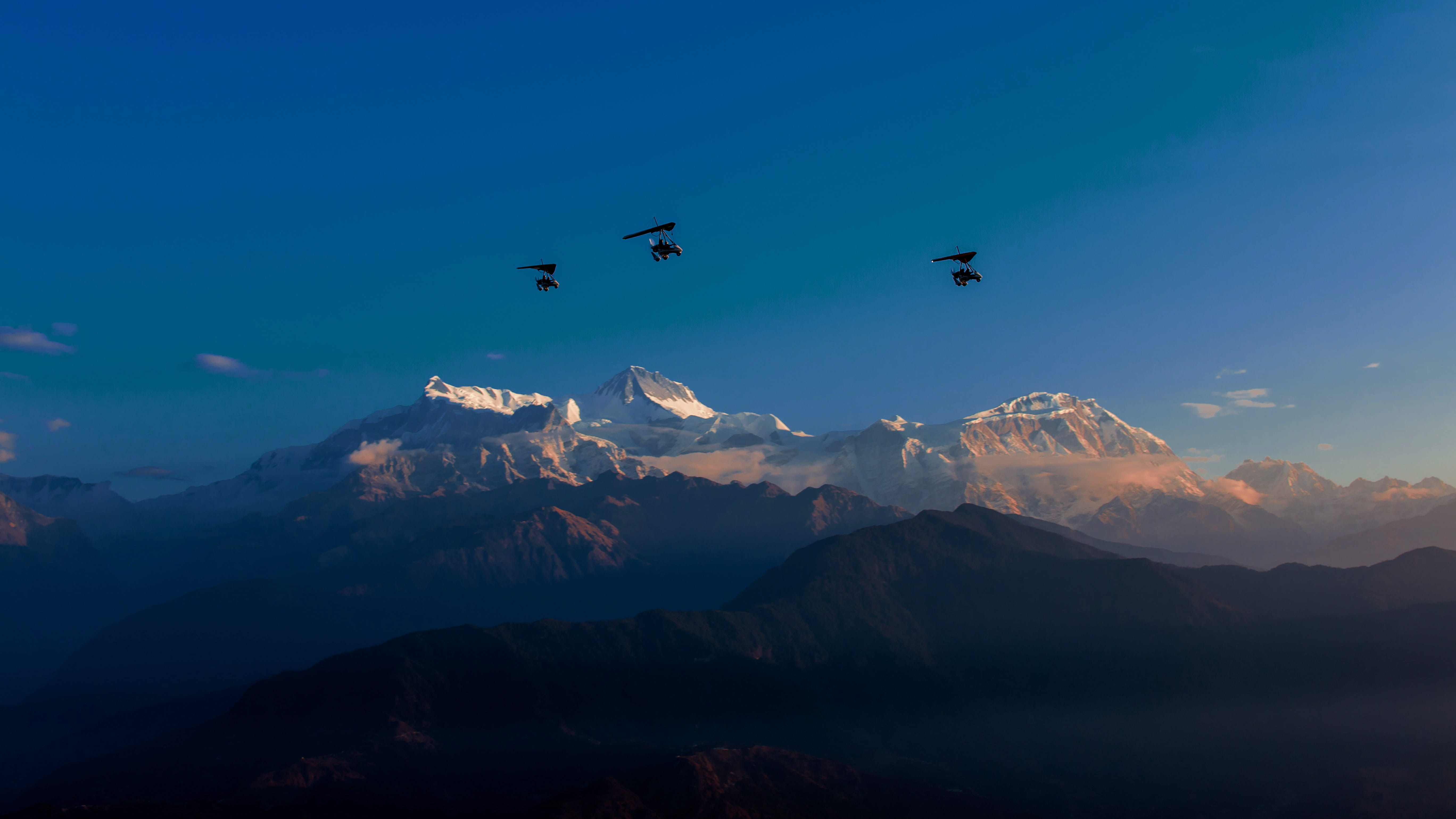 mode of transportation, asia, bird, nepal, adventure, forest, sky, environment, hike, himalayas, range, annapurna, 5K, tranquility, mountain, high, outdoor, HD Wallpaper
