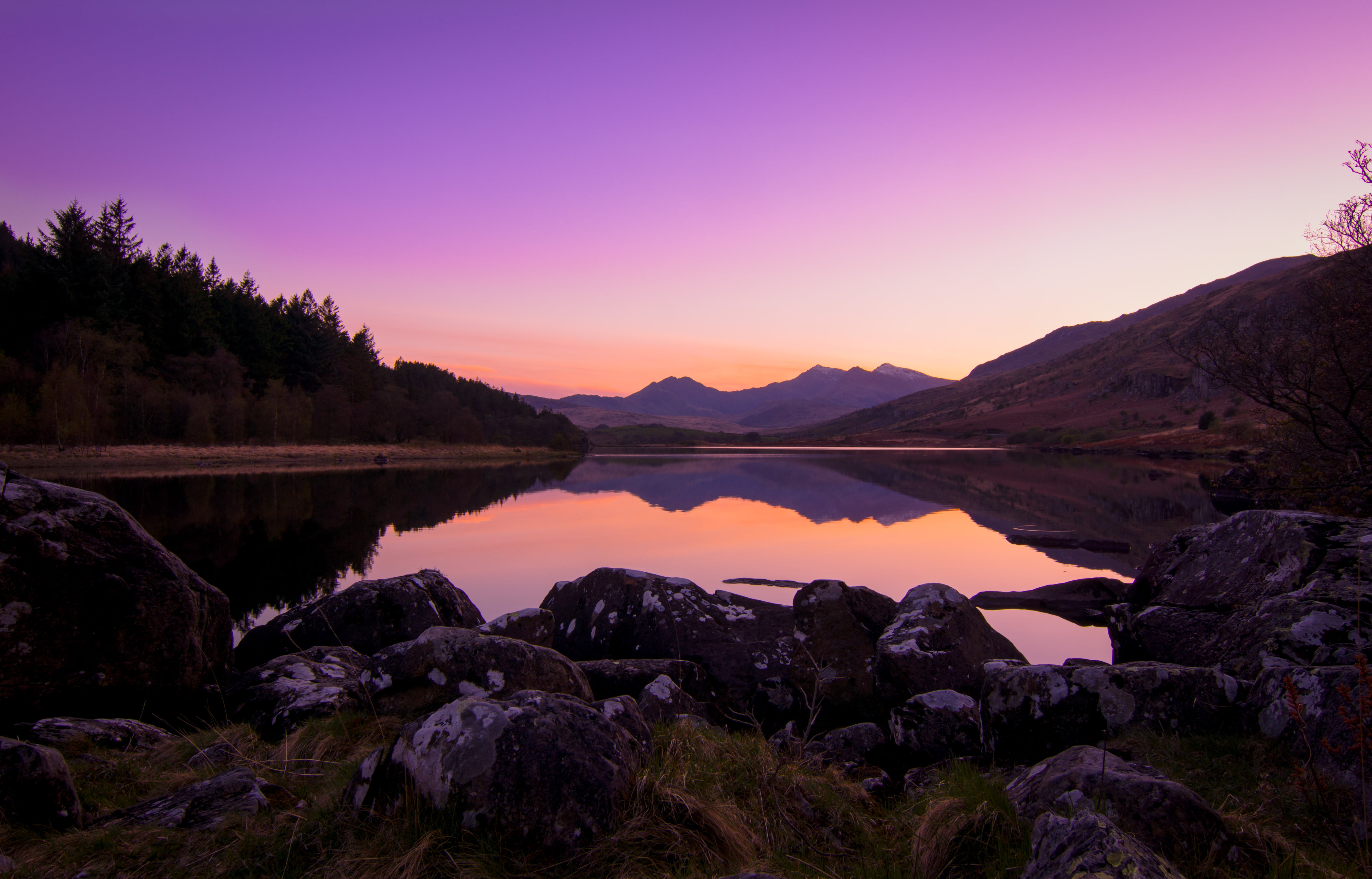 Snowdonia National Park, AT-X, nature, PRO, mountain, Tokina, Lake, A77, 5K, beside, II, sky, mymbyr, Wales, beauty In Nature, forest, body, black mountain, HD Wallpaper