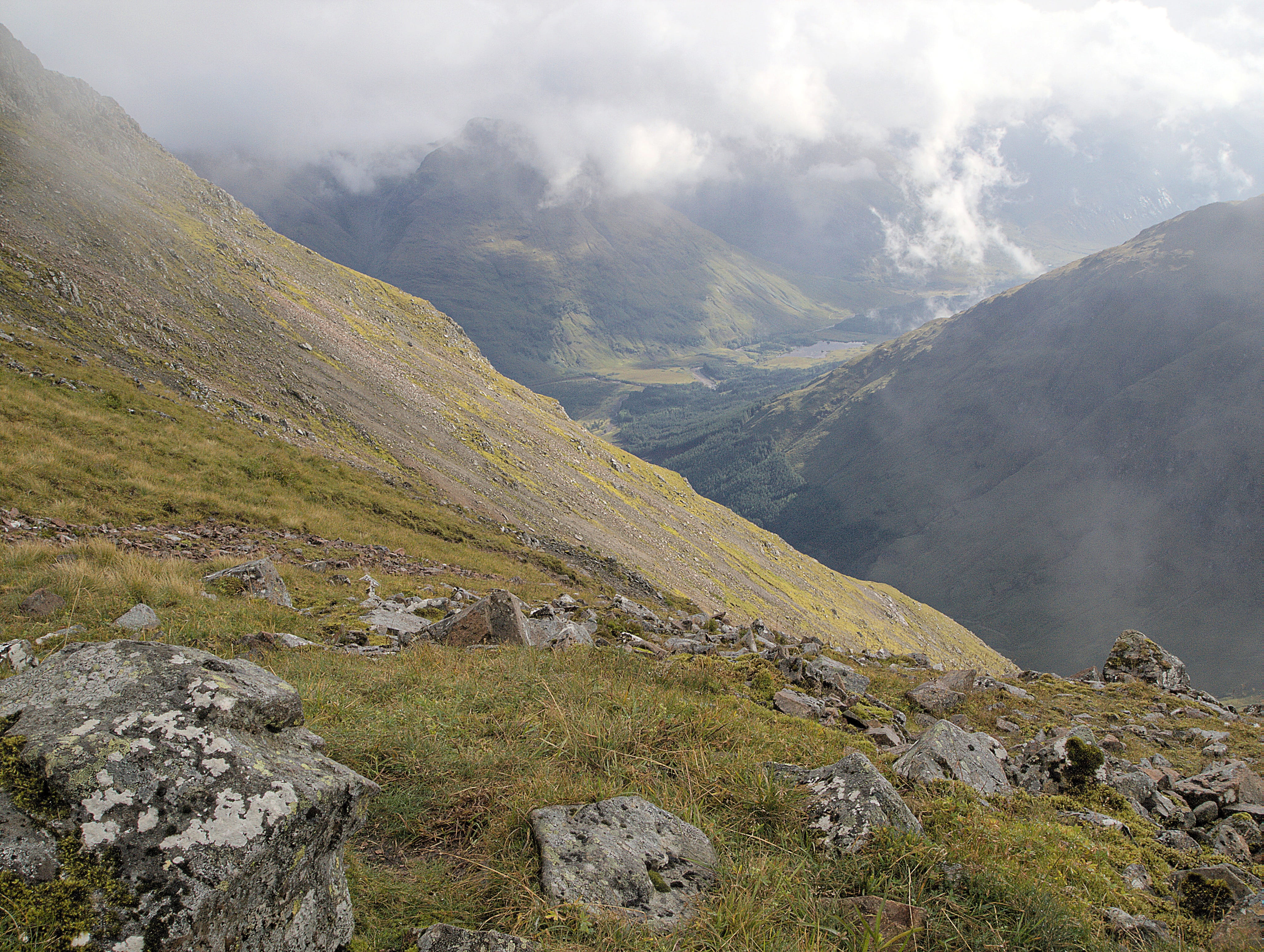 scenics - nature, day, sky, idyllic, no people, tops, drop, mountains, outdoors, scenery, climb, beauty in nature, bidean nam bian, 4K, climber, cloud - sky, HD Wallpaper