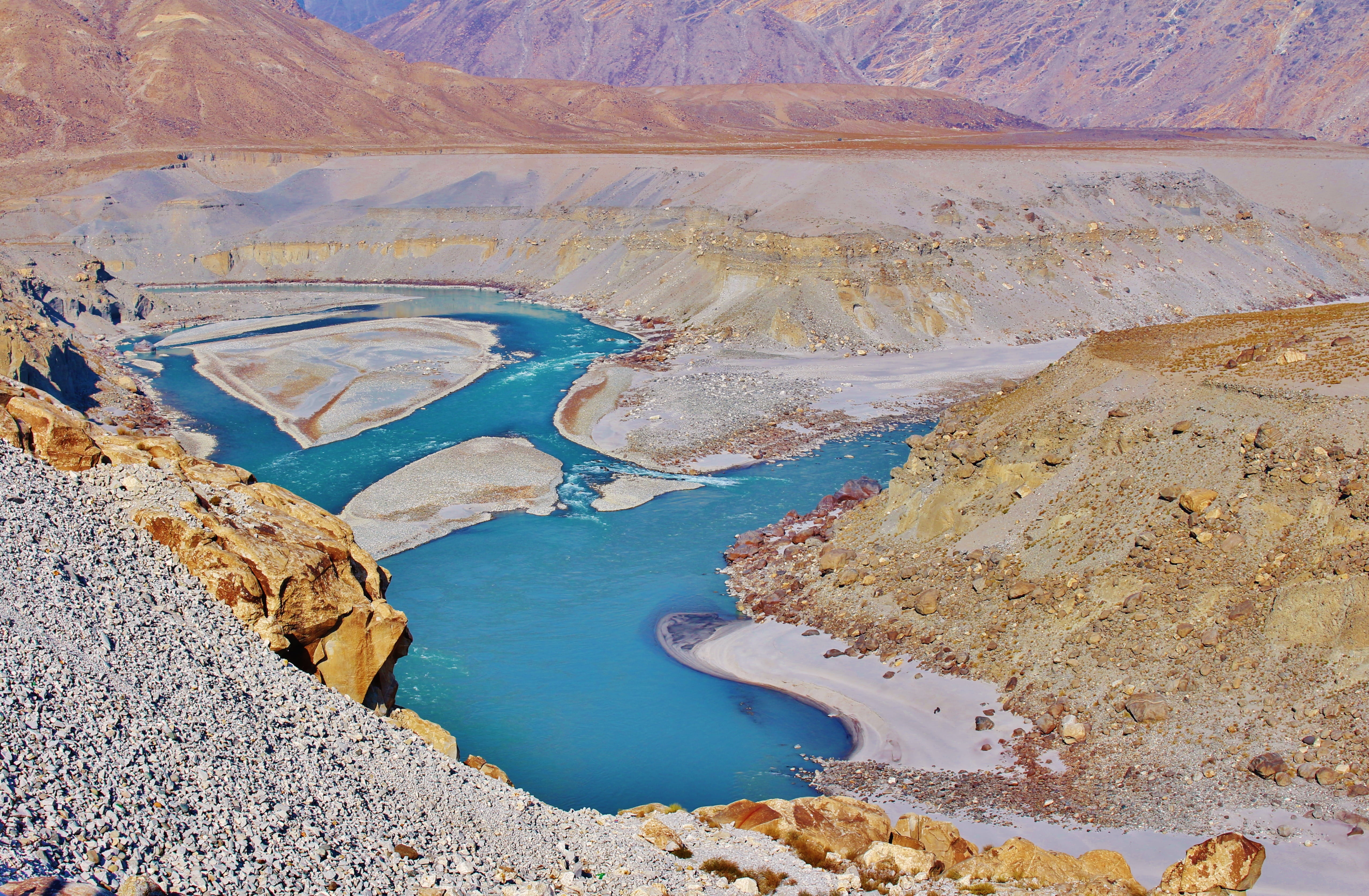 hindukash, geology, tranquil scene, nature, arid climate, day, pollution, daytime, hot spring, travel destinations, outdoors, brown, idyllic, physical geography, HD Wallpaper