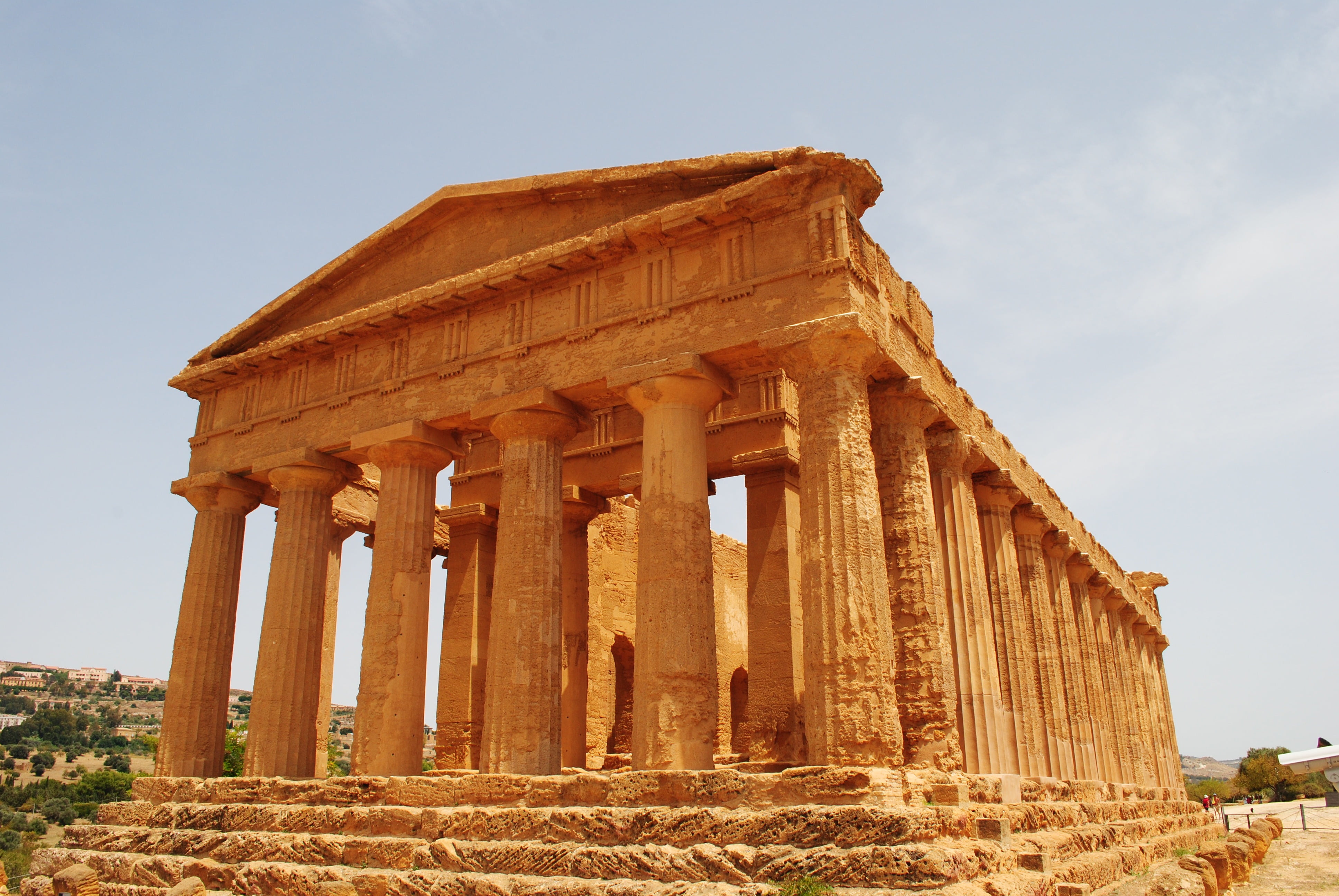 sicilie, agrigento, valley of the temples, temple, archaeology, architectural column, italy, day, travel destinations, history, building, built structure, HD Wallpaper
