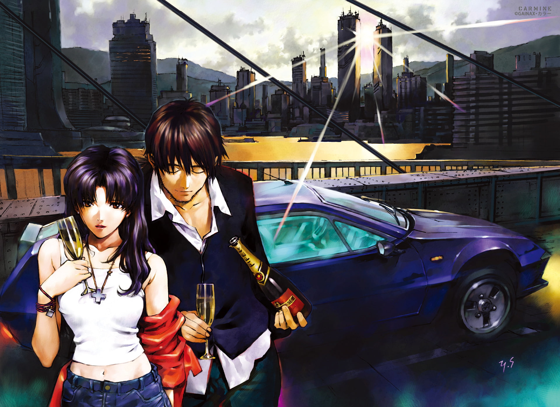 Evangelion, Ryoji Kaji, Neon Genesis Evangelion, 1080P, Misato Katsuragi, HD Wallpaper