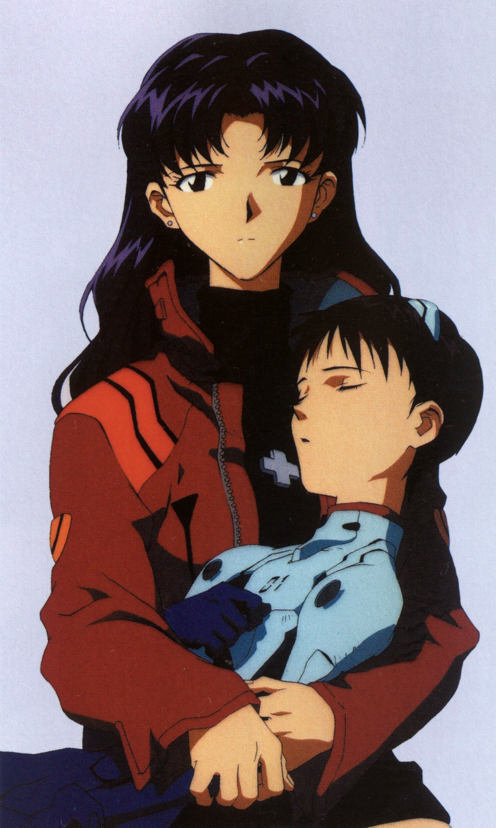 2K, Neon Genesis Evangelion, Ikari Shinji, women, Katsuragi Misato, Phone HD Wallpaper