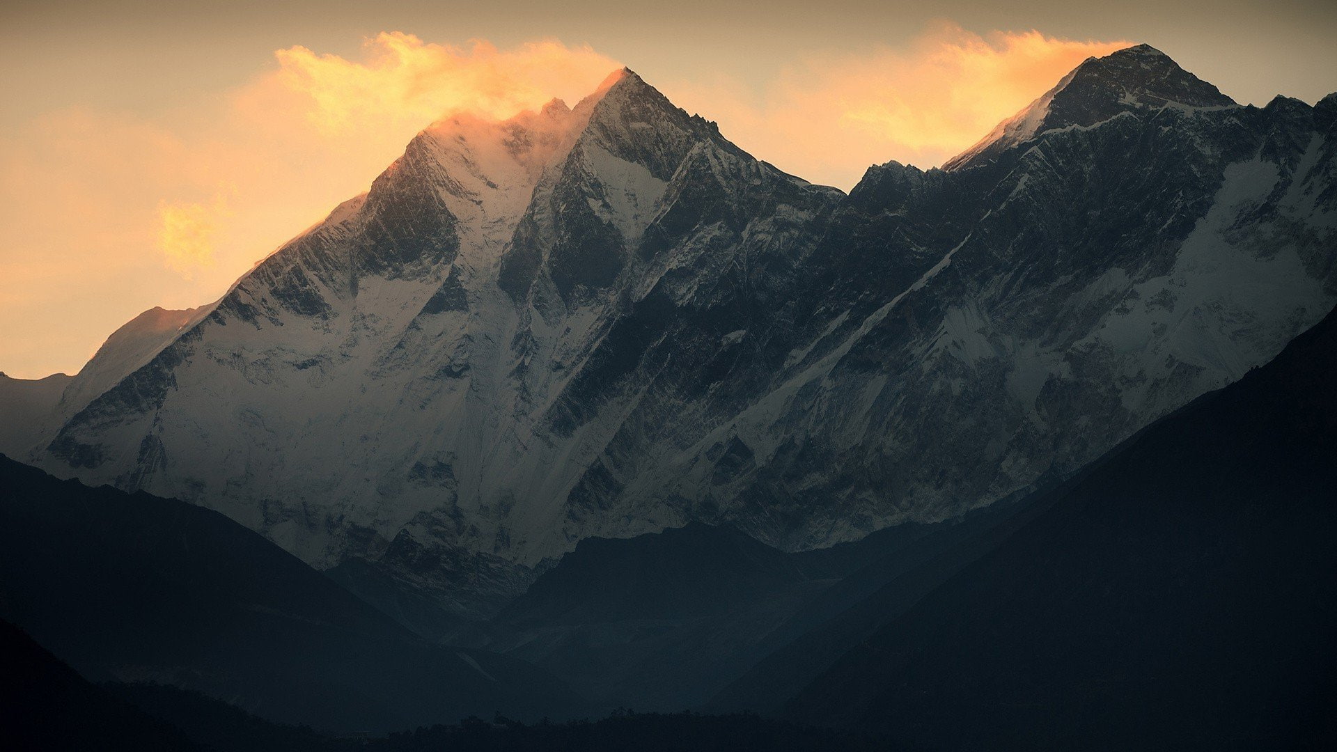 Mount Everest, mountains, Hills, Brume, 1080P, HD Wallpaper
