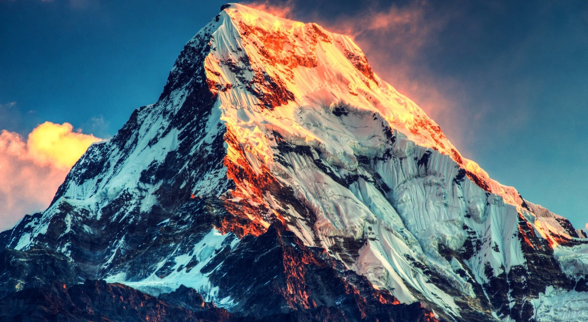 tranquility, landscape, mountain range, Nature, 1080P, glacier, mountain, outdoors, Mountains, no people, non-urban scene, formation, power in nature, HD Wallpaper