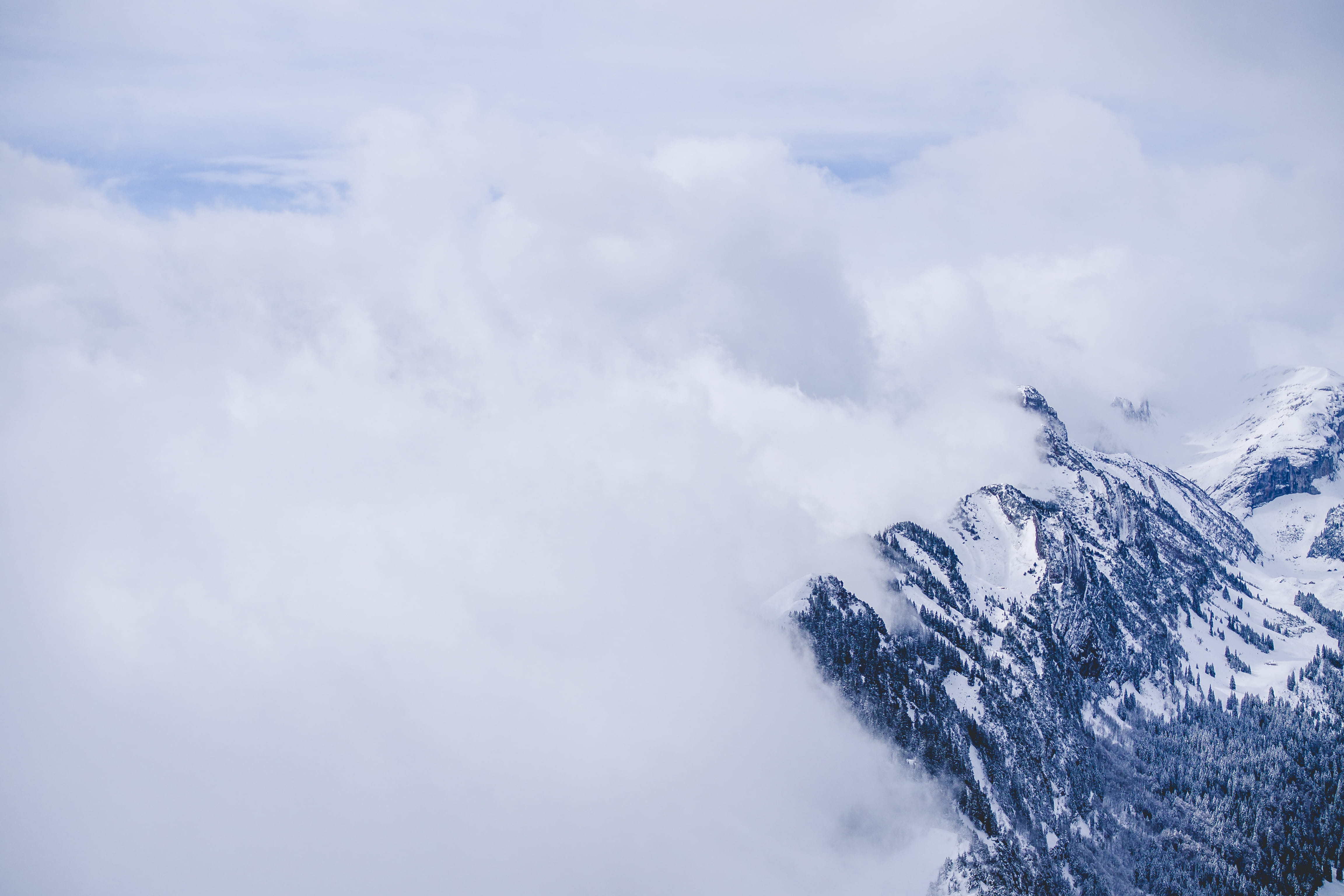 tranquility, scenic, beauty in nature, cloud - sky, environment, extreme weather, scenics - nature, sky, day, cold, cold temperature, 4K, white color, HD Wallpaper