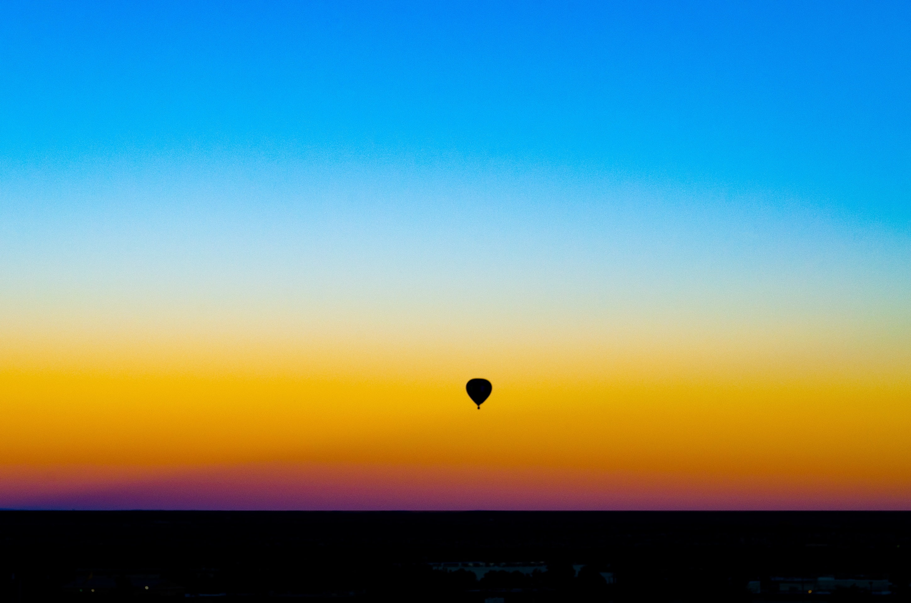 sky, no people, alone, sunlight, nature, air vehicle, silhouette, far view, sunset, transportation, tranquil scene, landscape, scenics - nature, clear sky, HD Wallpaper