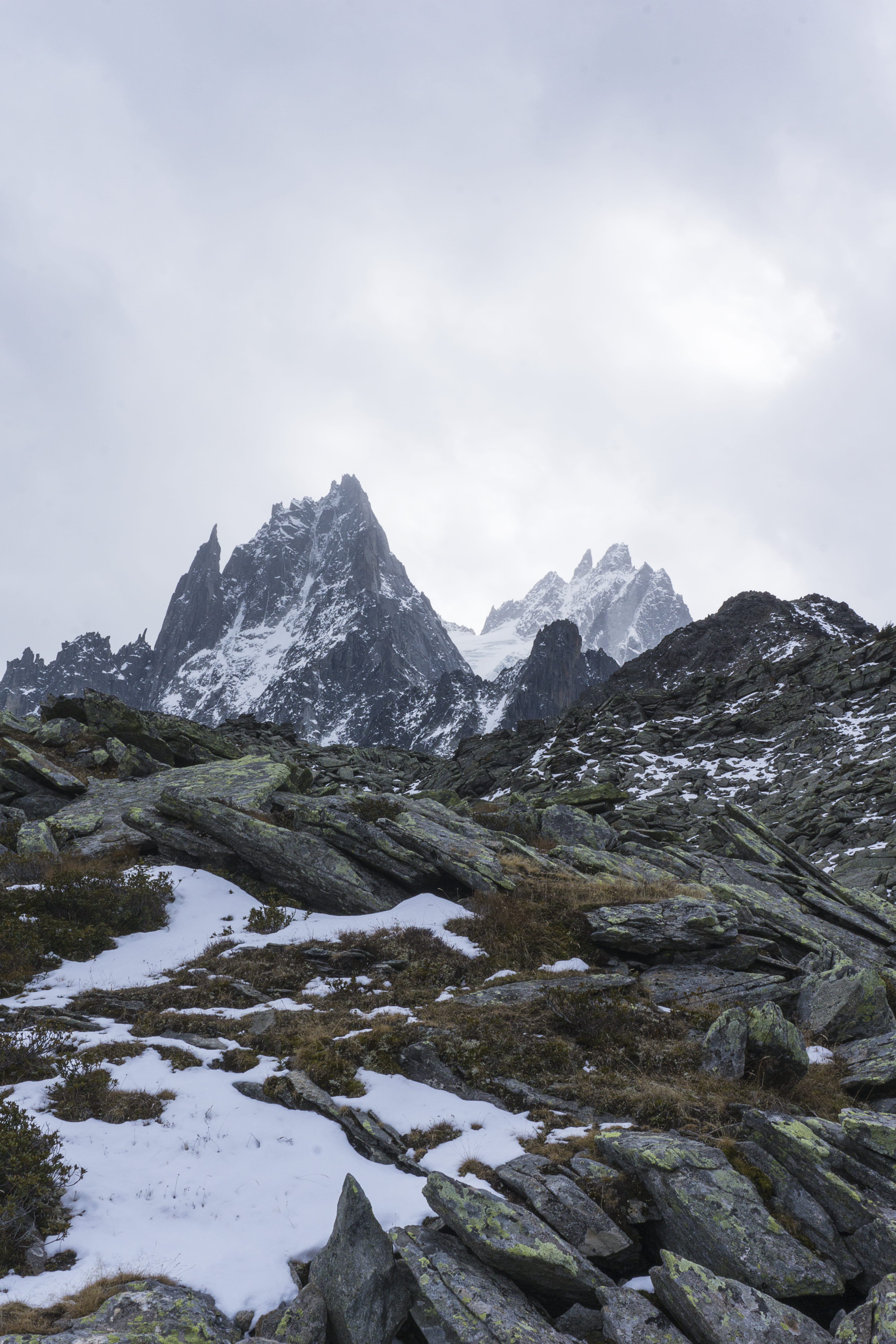 mountain range, chamonix, landscape, 5K, snow, day, mountain peak, cold temperature, scenics - nature, peak, scenery, altitude, gray, france, rocks, outdoors, Phone HD Wallpaper