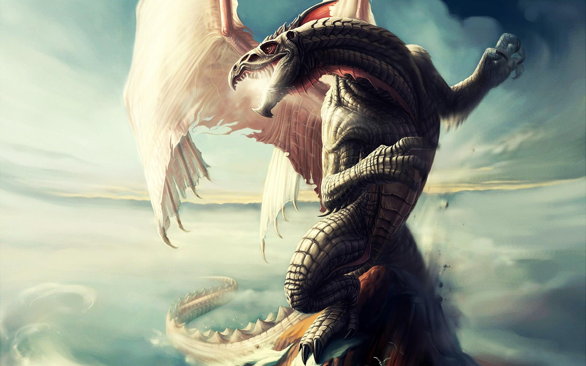 1080P, dragon, amaing, creative and graphics, HD Wallpaper