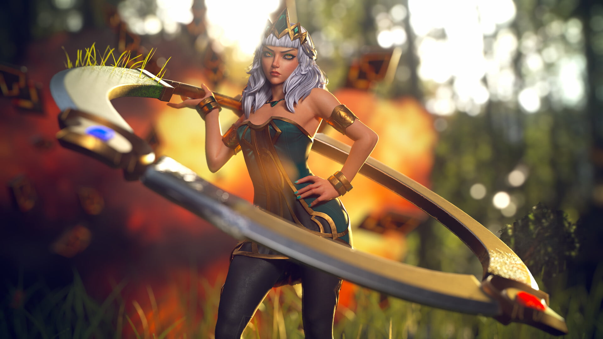 video game girls, Qiyana (League of Legends), women, ArtStation, fantasy art, PC gaming, video game art, fantasy girl, artwork, Ama Ro, League of Legends, HD Wallpaper