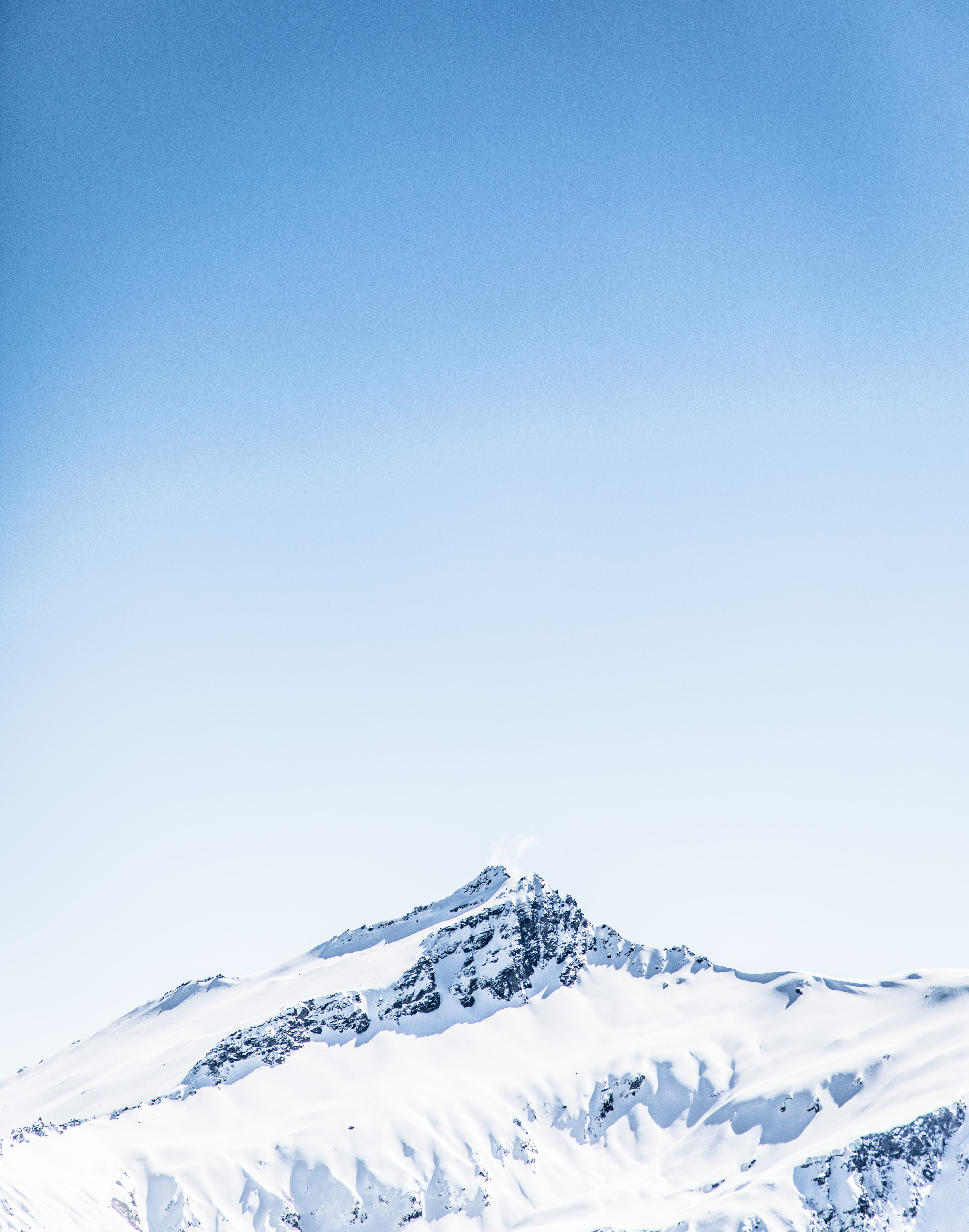 mountain, winter, bluebird, nature, switzerland, cold - Temperature, europe, beauty In Nature, ski, outdoors, 5K, wildlife, extreme Sports, hill, wanderlust, Phone HD Wallpaper