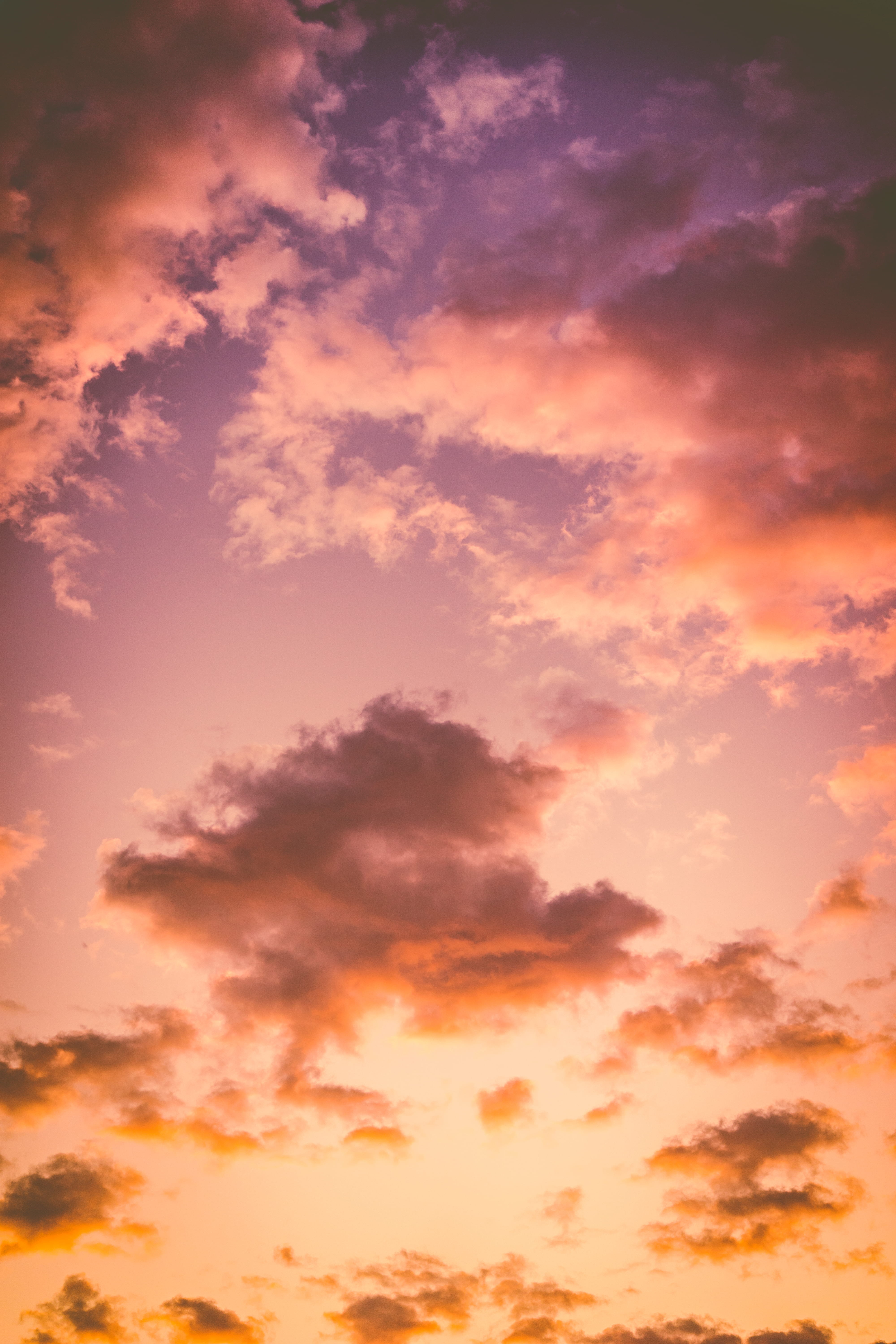 clouds, sunrise, nature, tranquility, bright, pink, cloud, 5K, romantic sky, idyllic, atmosphere, outdoors, sky, photo, cloud - sky, dramatic sky, sunlight, Phone HD Wallpaper