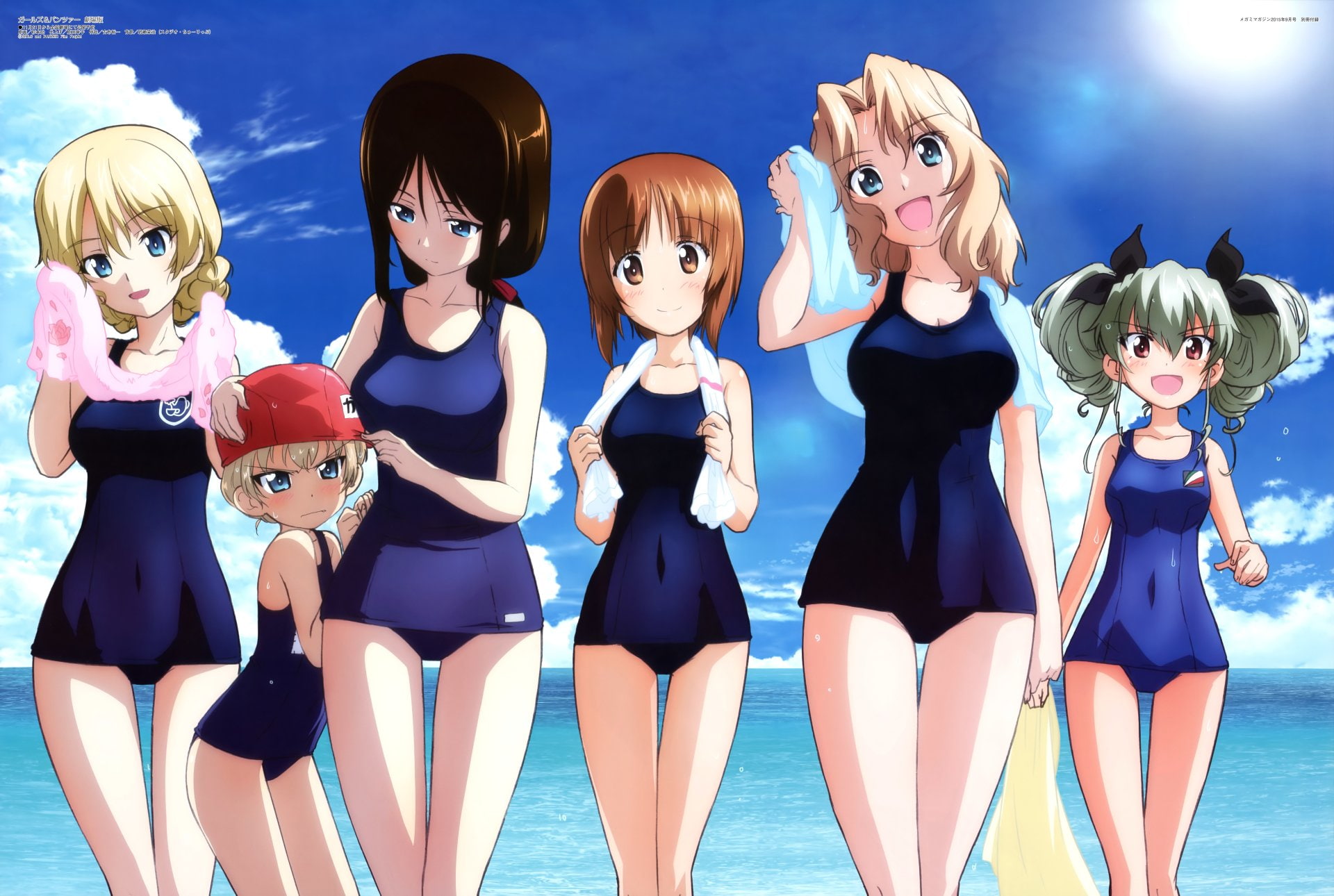 Anime, 1080P, Girls und Panzer, Anchovy (Girls und Panzer), Darjeeling (Girls und Panzer), Kay (Girls und Panzer), Miho Nishizumi, Katyusha (Girls und Panzer), HD Wallpaper