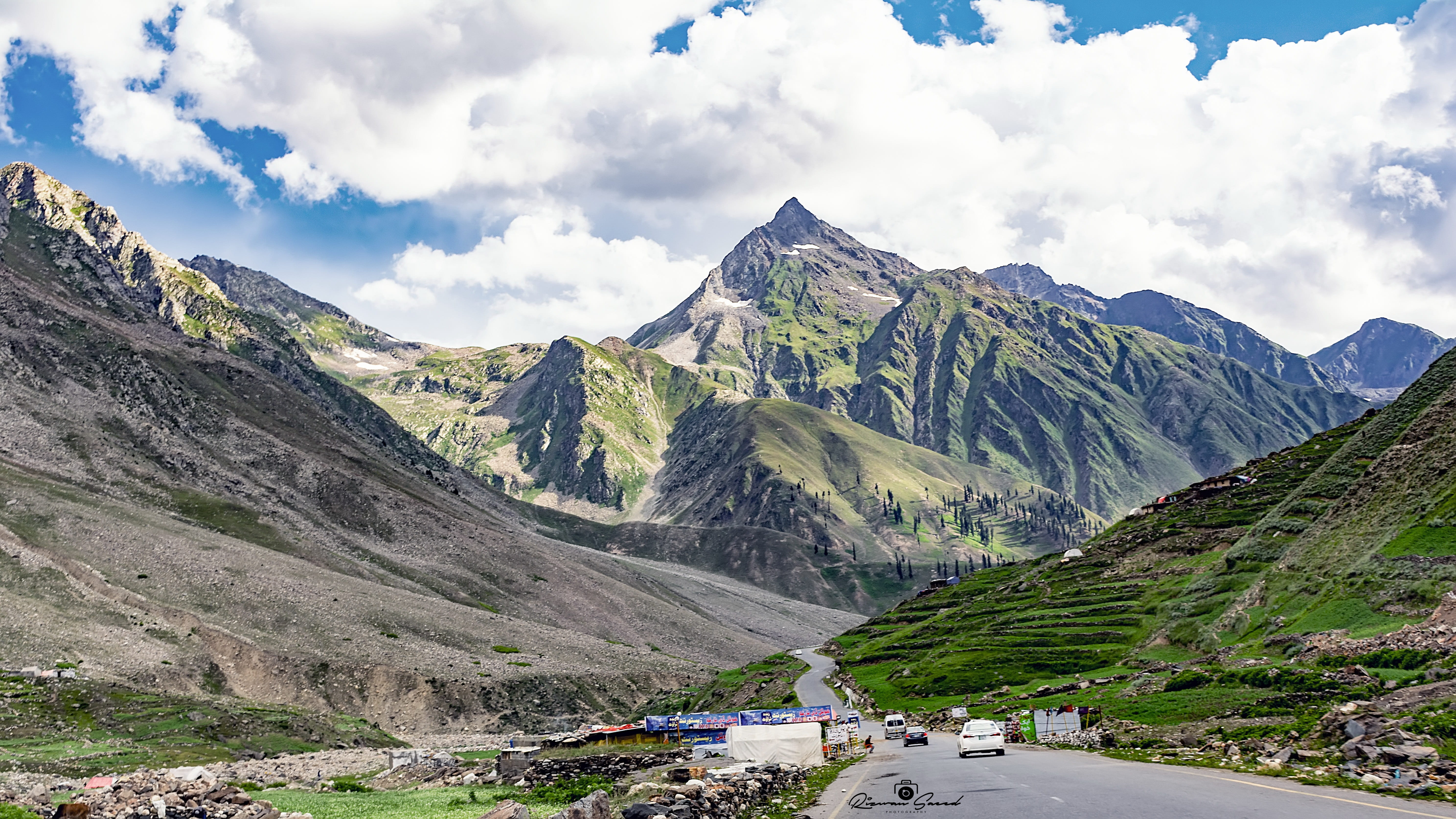 tranquil scene, kpk, mountain road, outdoors, tranquility, mode of transportation, nikon, sky, summer, pakistan, beauty in nature, beauty, formation, day, HD Wallpaper