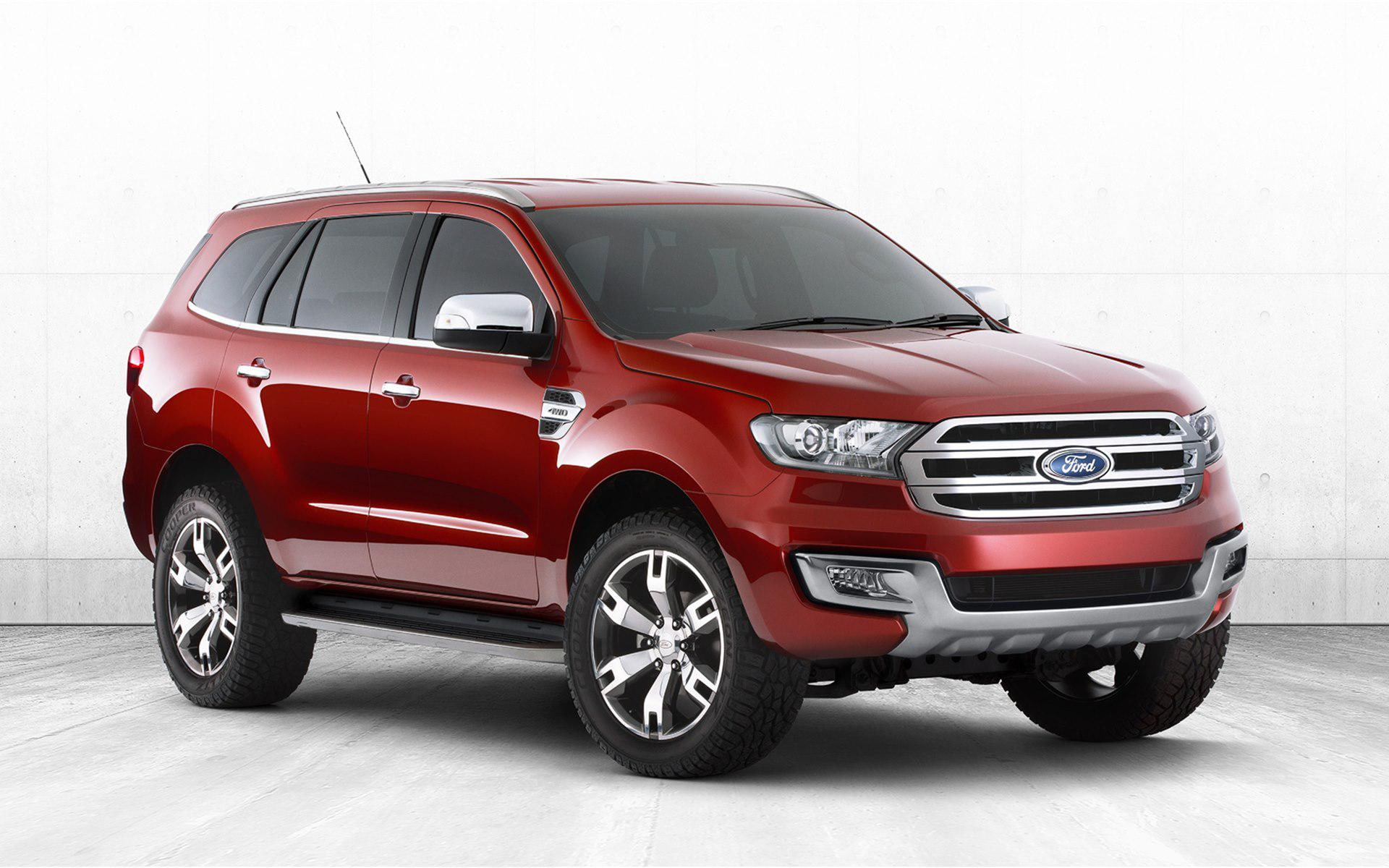 red, 2014, concept, ford, cars, everest, 1080P, suv, HD Wallpaper
