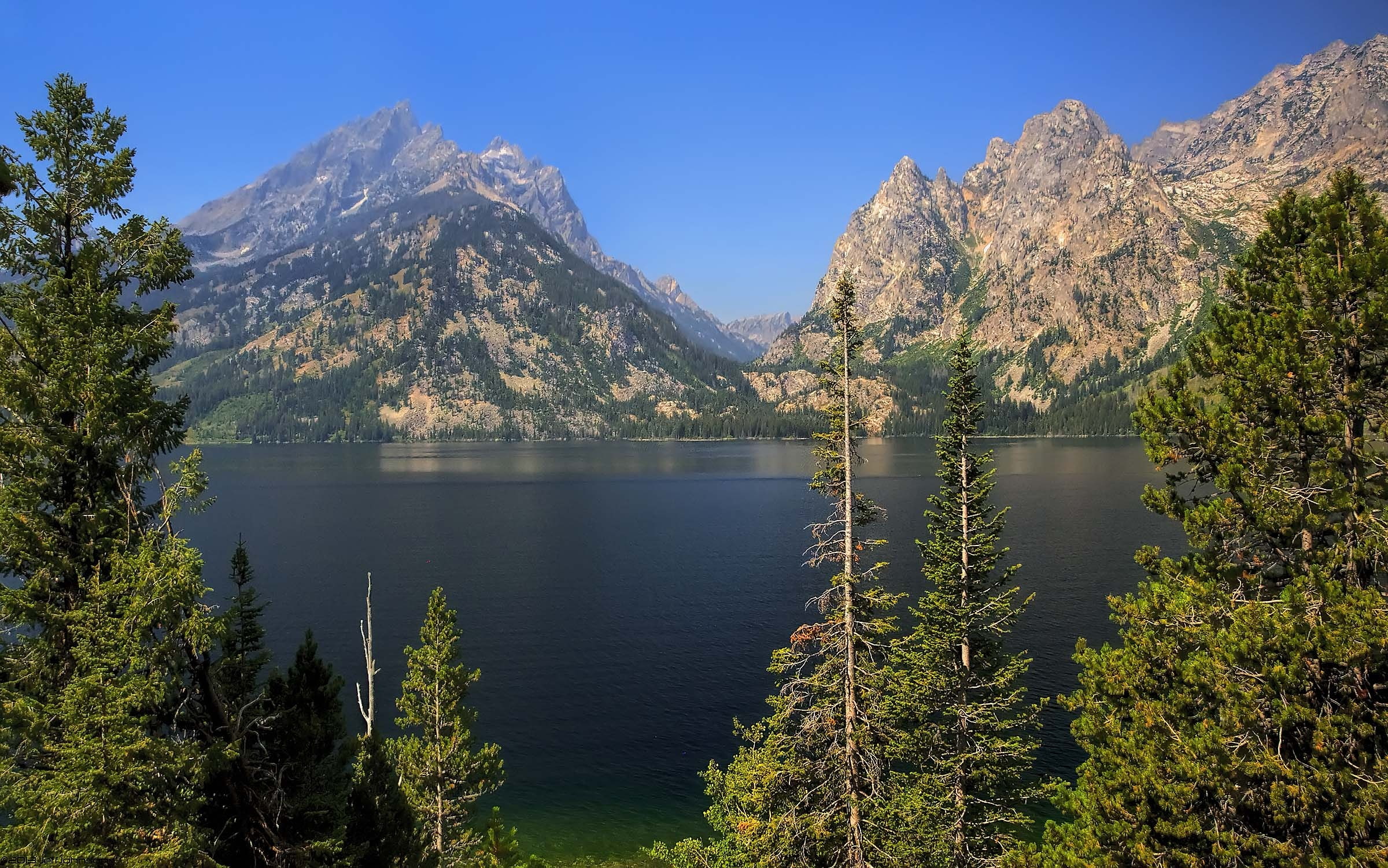 1080P, national, teton, park, grand, jenny, lake, landscape, mountains, trees, HD Wallpaper