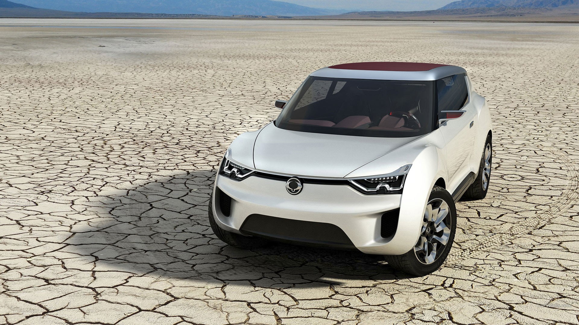 travel, outdoors, city, 1080P, sand, barren, mode of transportation, SsangYoung XIV-2, desert, concept cars, day, land vehicle, car, sunlight, street, HD Wallpaper