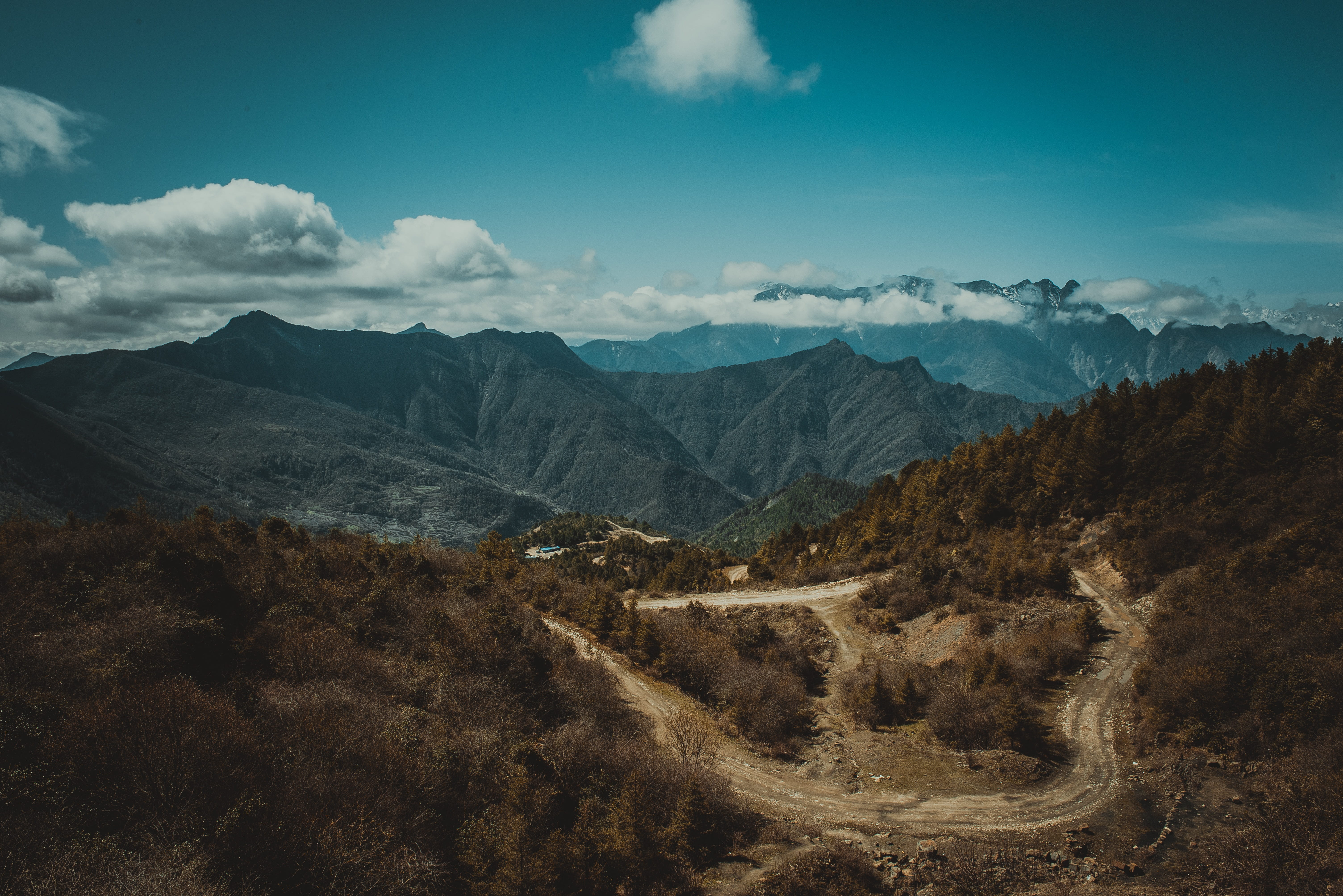5K, tranquil scene, natural beauty, mountain, mountain range, landscape, remote, sky, land, travel, idyllic, cloud - sky, no people, day, four people with, HD Wallpaper