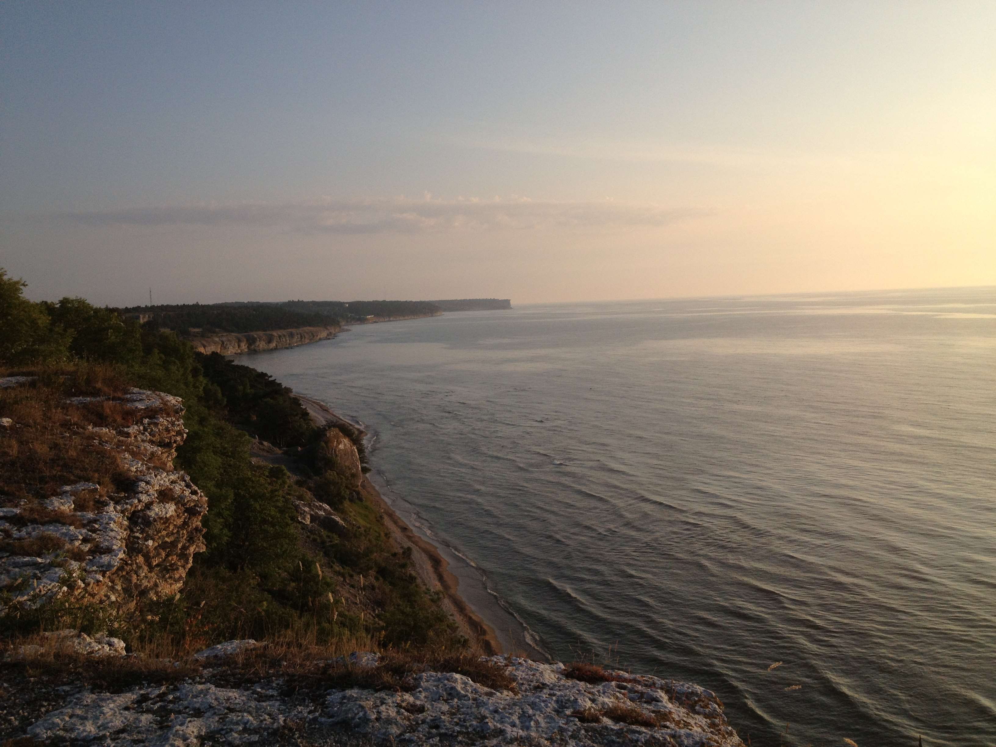 solid, gotland, beach, rock - object, rocky coastline, rock, outdoors, idyllic, island, sea, horizon, water, no people, beauty in nature, cliff coast, tranquil scene, HD Wallpaper