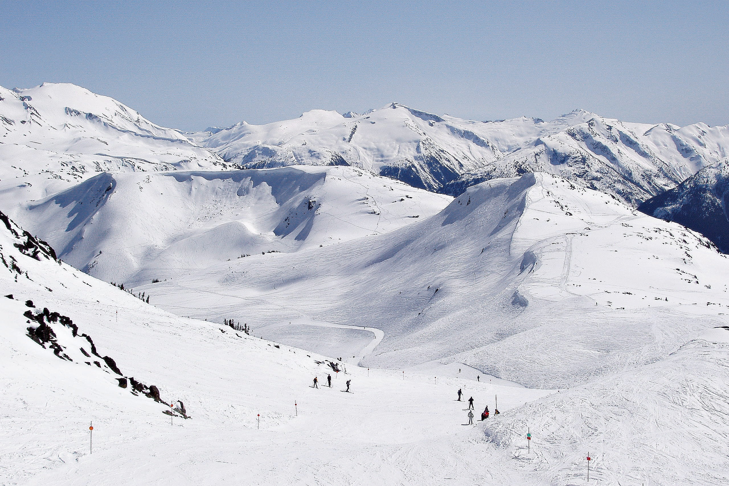 skier, winter sport, cold temperature, day, scenics, environment, Mountain, coated, 2K, whistler, winter, scenics - nature, mountain range, Snow, touring ski tour, HD Wallpaper