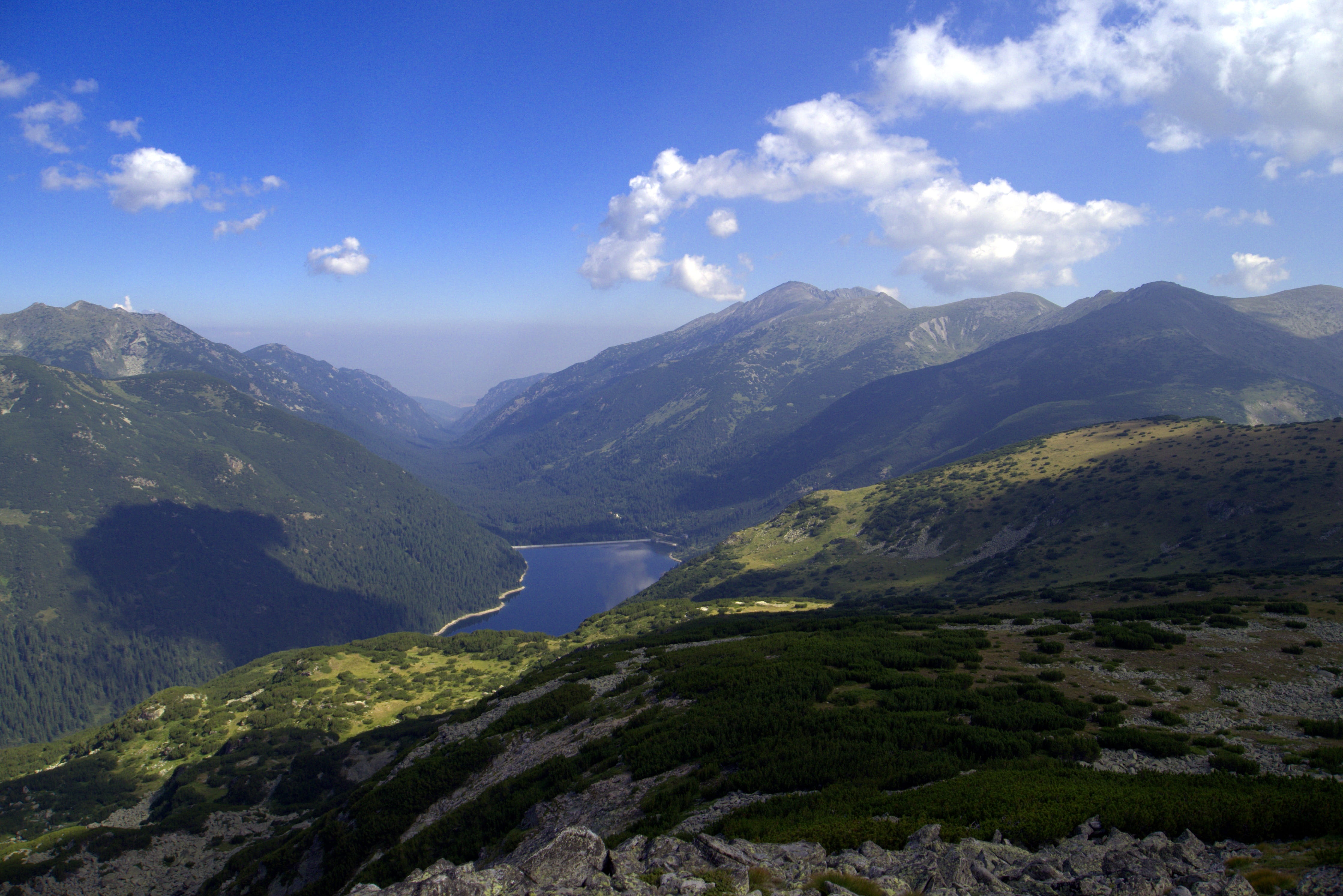 Water, mountain, tranquility, Rila, lake, country, Clouds, environment, no people, musala, tranquil scene, beauty in nature, sky, non-urban scene, river, HD Wallpaper