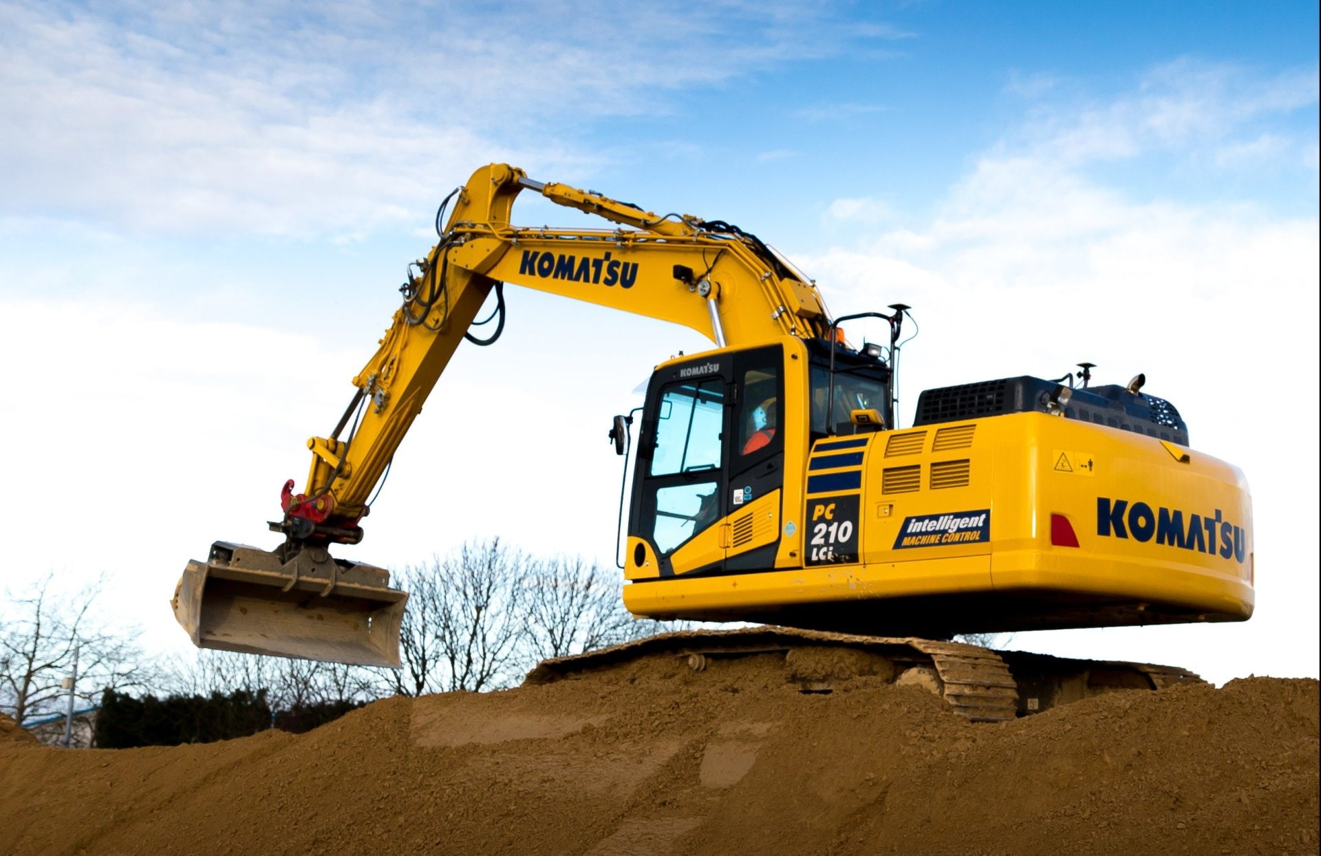 Excavator, Vehicles, 1080P, Komatsu PC210LCi, HD Wallpaper