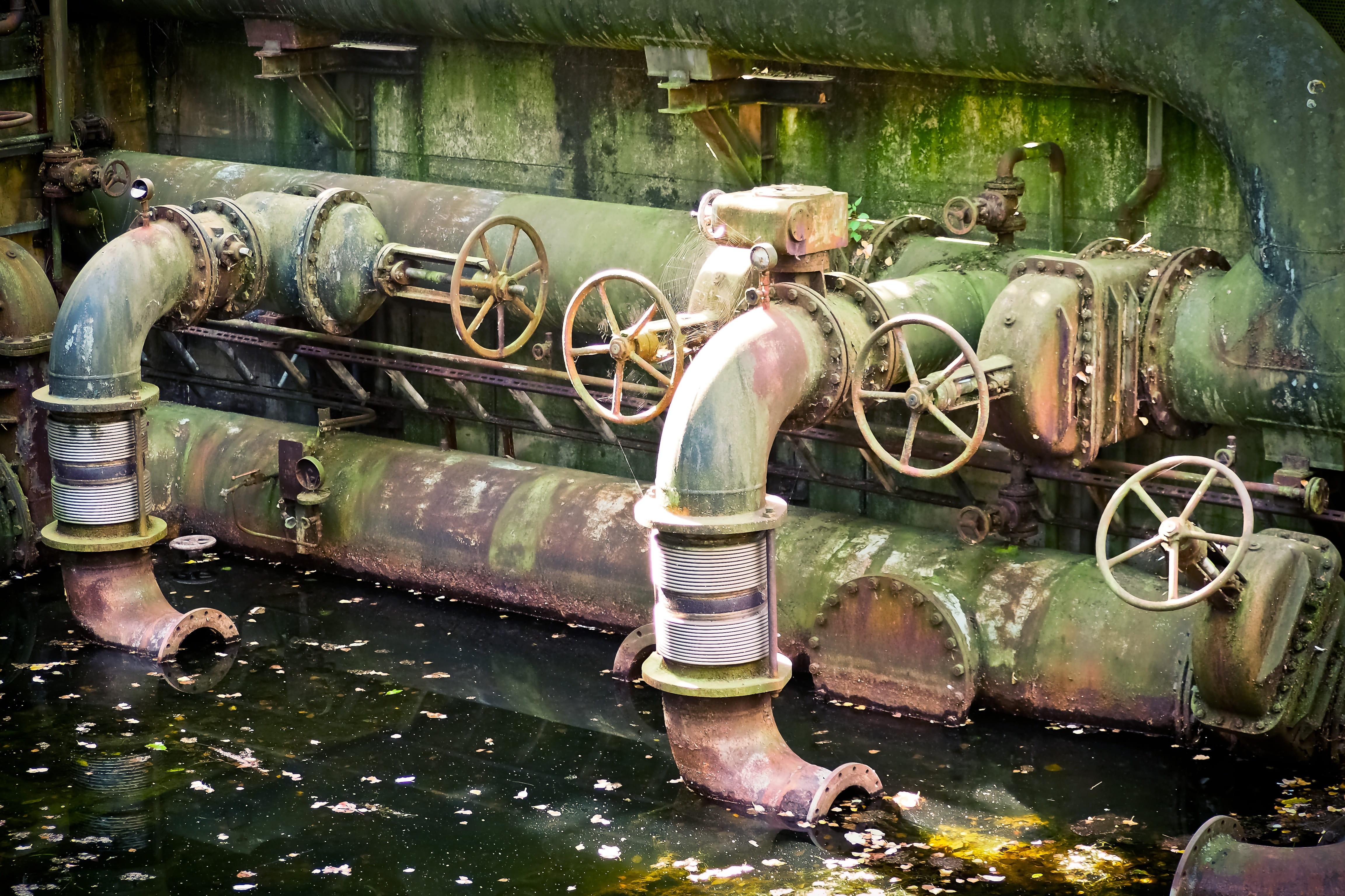 water power, production, transportation, industrial heritage, water tank, energy, factory building, water turbine, rusty, no people, north landscape park, HD Wallpaper