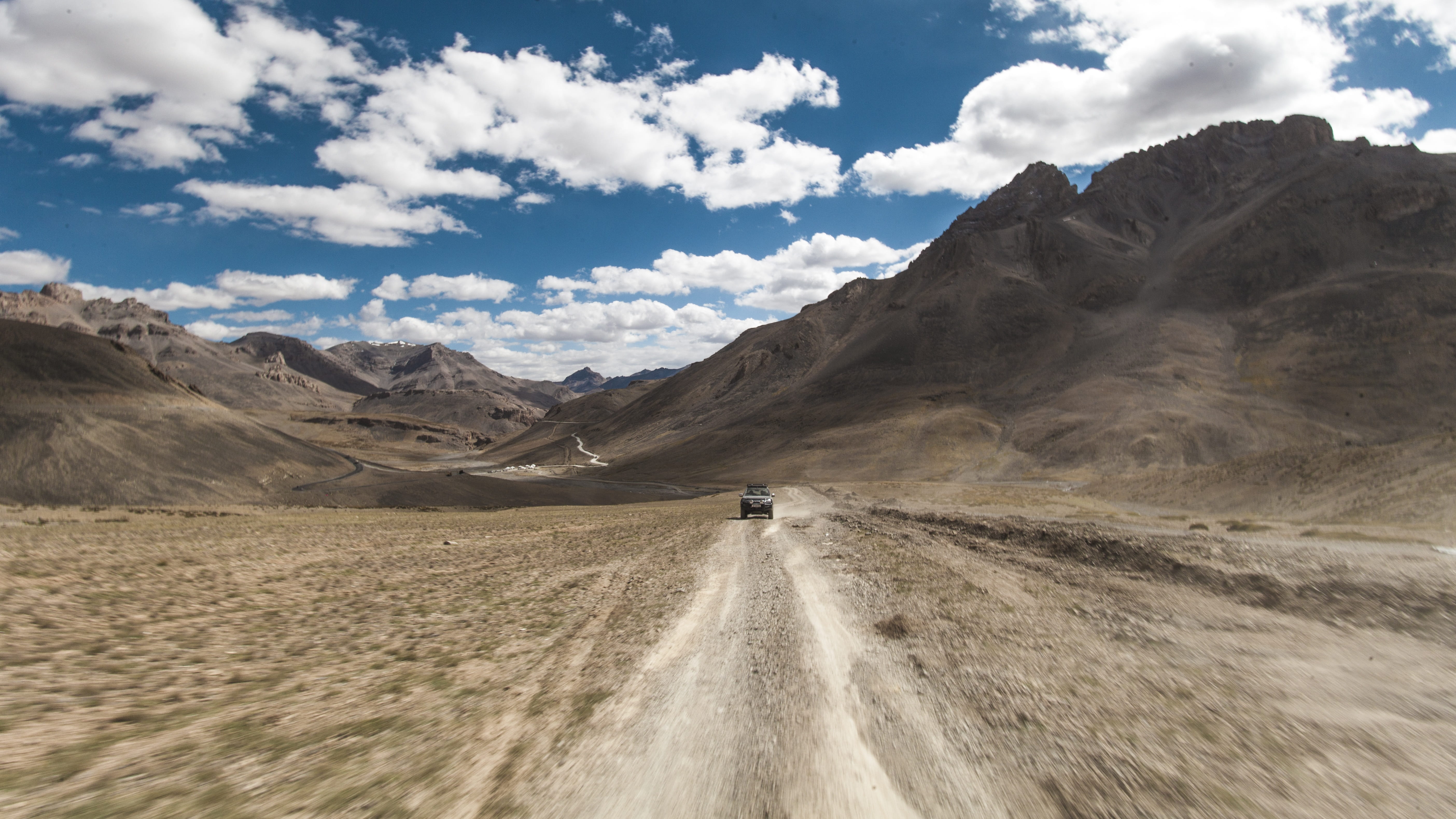 himalayas, remote, outdoors, ladakh, arid climate, scenics - nature, sky, beauty in nature, no people, roads, travel, desert, environment, transportation, HD Wallpaper