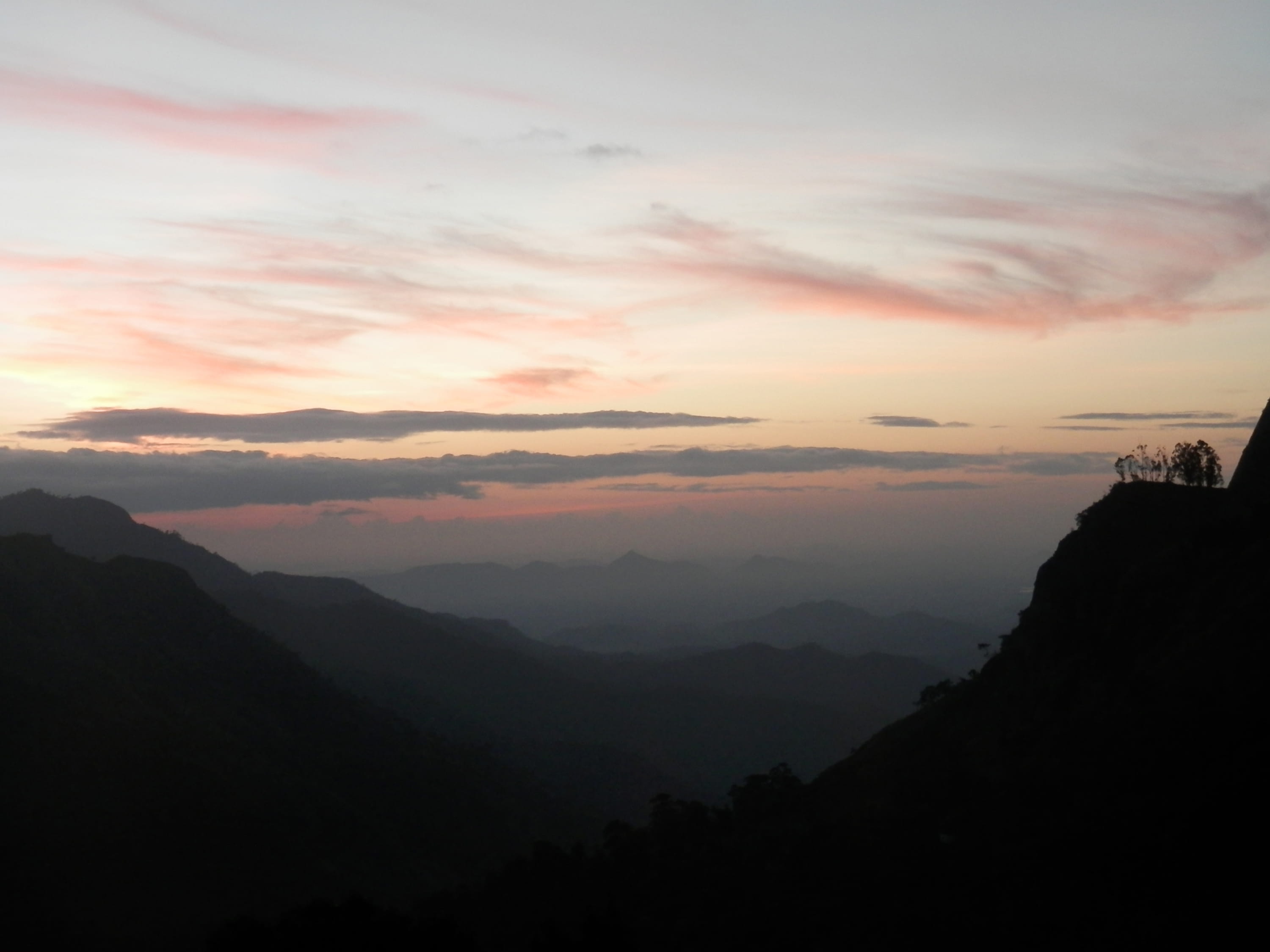 silhouette, emptiness, india, landscape, mountain range, no people, tree, texture, sunrise, nature, contrast, sunset, pattern, sumit, scenics - nature, HD Wallpaper