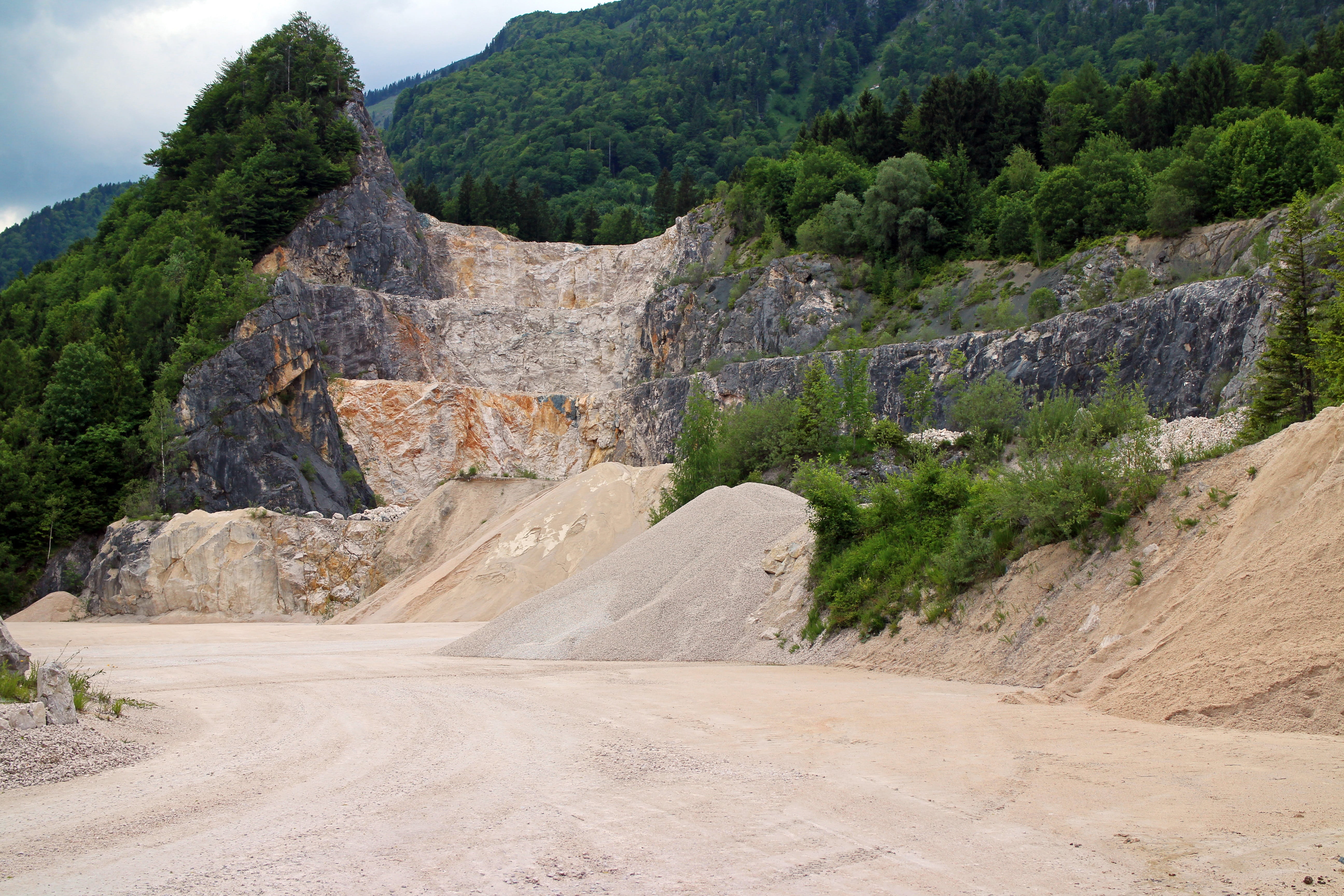 open quarry, rock - object, sky, crash, day, surface quarry, quarrying, removal, mining, 5K, scenics - nature, mountain, travel destinations, solid, land, HD Wallpaper