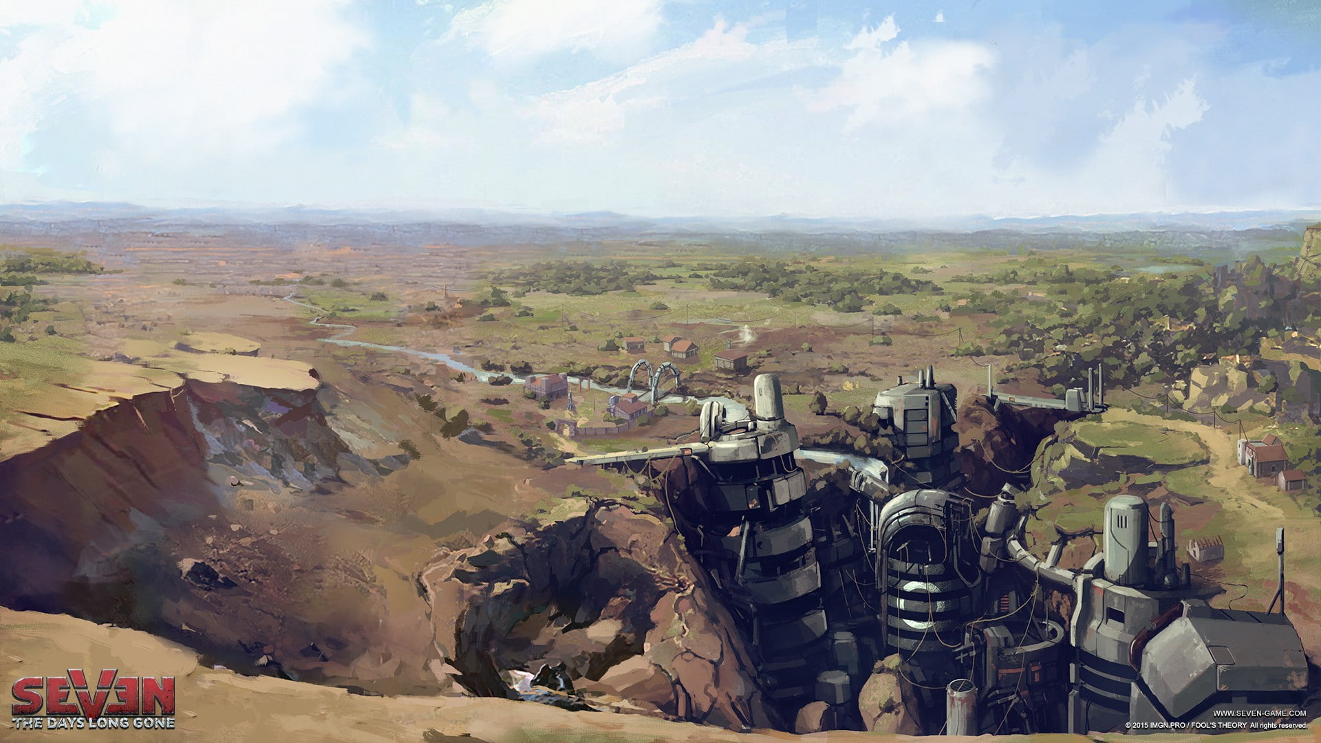 industry, beauty in nature, RPG, the past, metal industry, architecture, quarry, landscape, outdoors, land, video games, pollution, mining, horizon, sunlight, HD Wallpaper