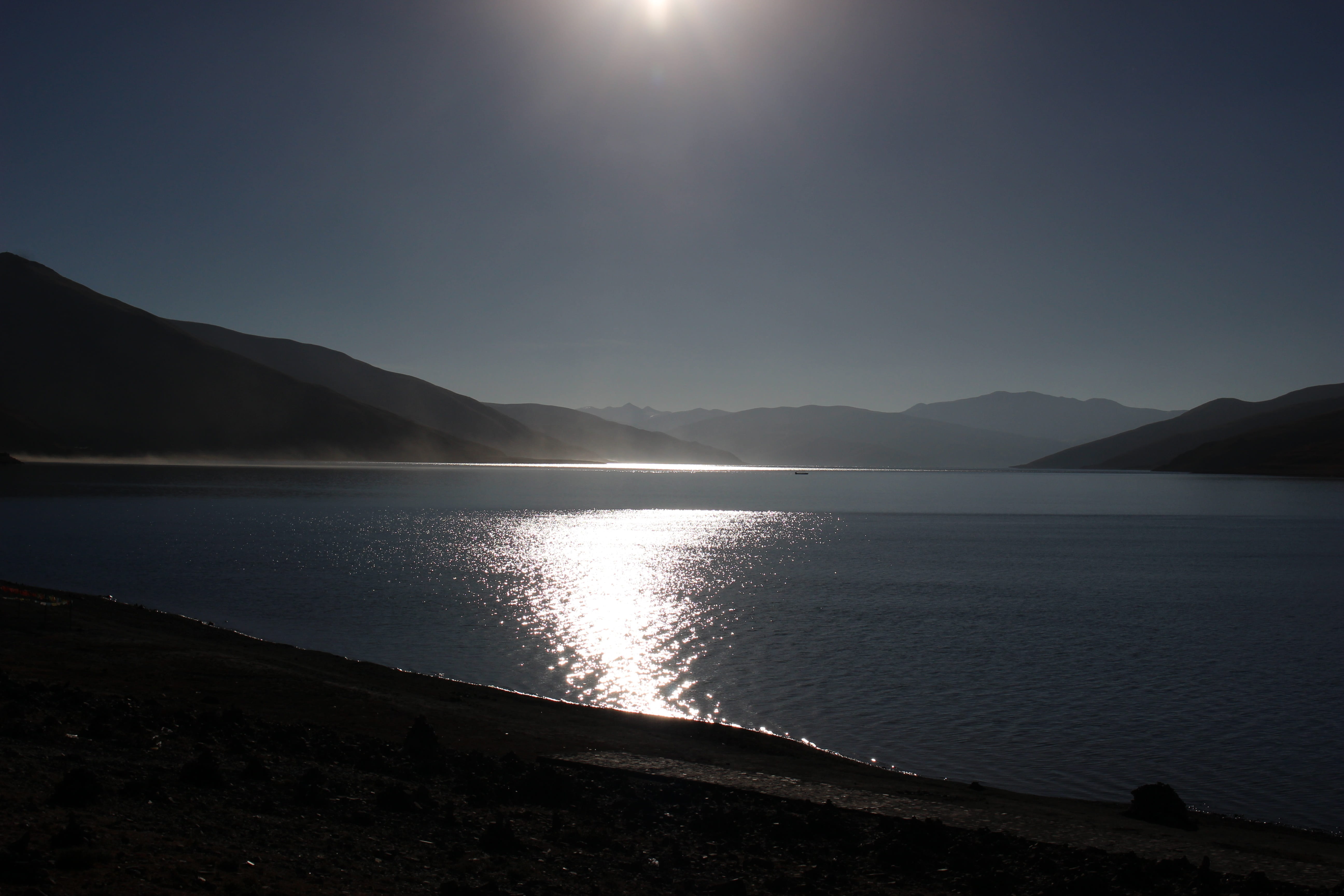 sunlight, scenics, sun, yanghu, non-urban scene, nature, tranquility, lake, Lhasa, scenics - nature, color Image, outdoors, sea, beauty in nature, Mountain, HD Wallpaper