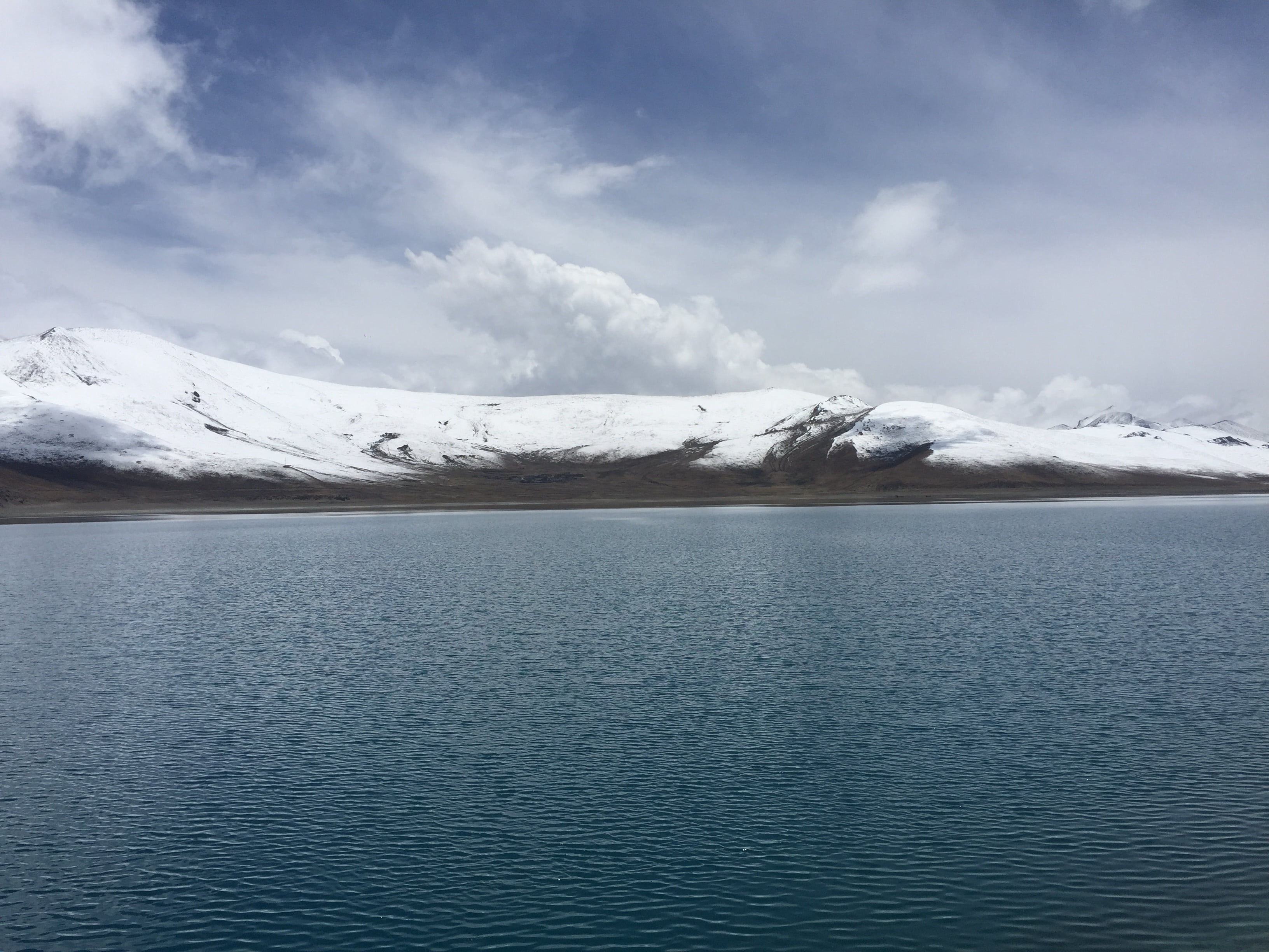lake, winter, tranquil scene, cloud - sky, the scenery, yanghu, water, no people, cold temperature, snow, beauty in nature, nature, mountain, landscape, HD Wallpaper