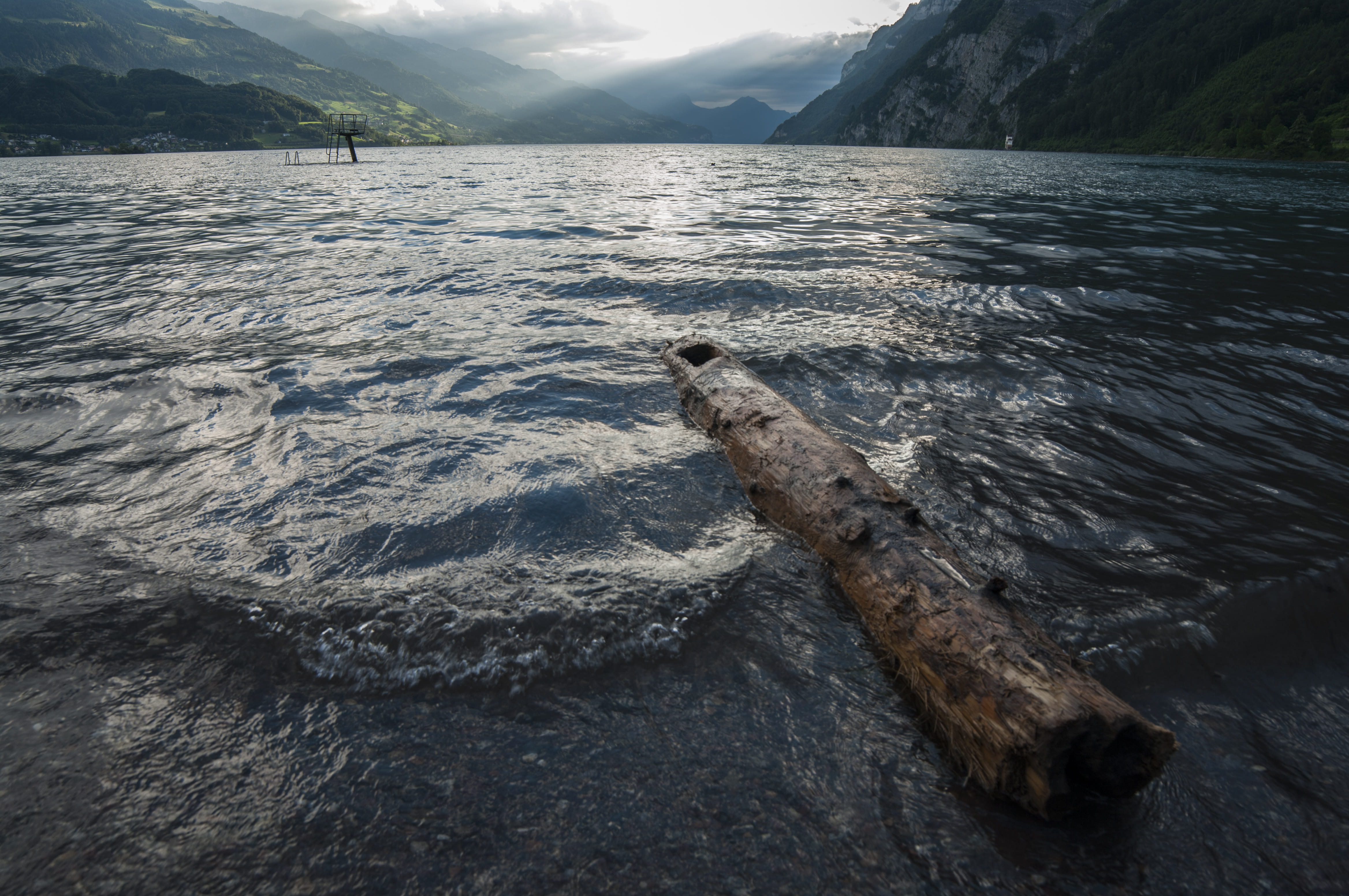 4K, switzerland, mountain, wood, nature, driftwood, outdoors, lake, non-urban scene, tranquil scene, day, log, beauty in nature, timber, tree, wood - material, HD Wallpaper