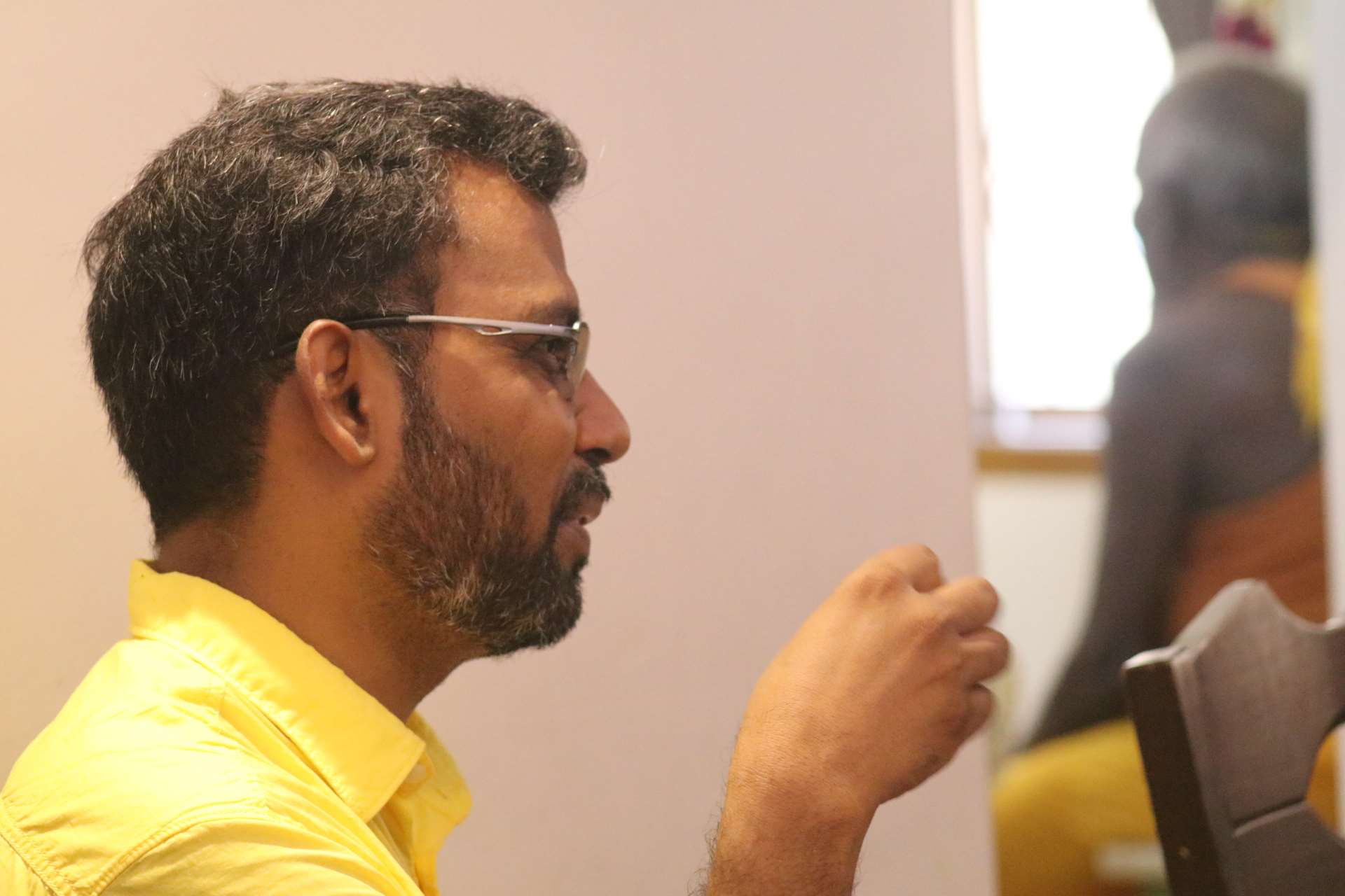 hairstyle, one person, lifestyles, indoors, indian, mature men, beautiful, facial hair, beard, men, hair, india, profile view, tamil, eyeglasses, 1080P, HD Wallpaper