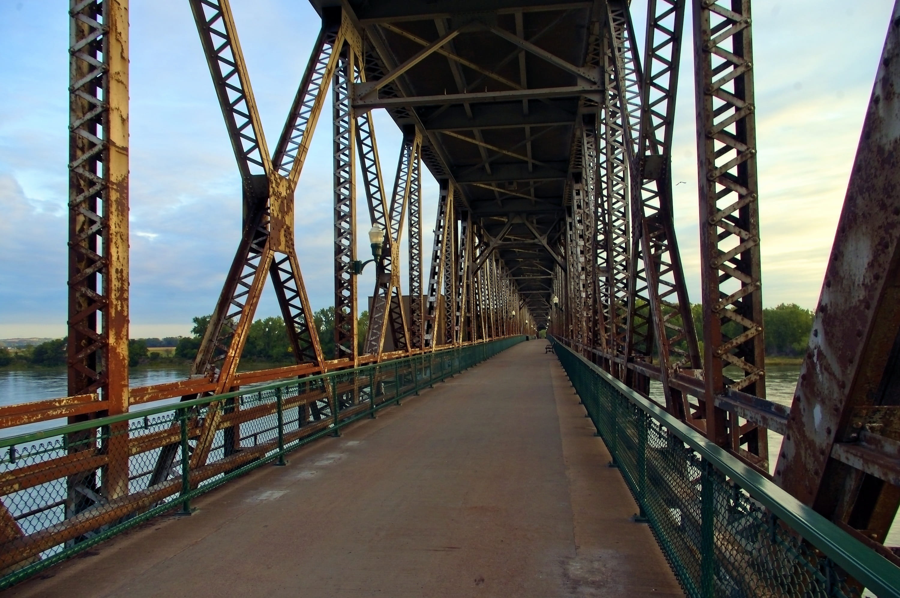 missouri natnl recreational river, road, travel destinations, engineering, railing, south dakota, tourism, yankton, architectural column, travel, metal, HD Wallpaper