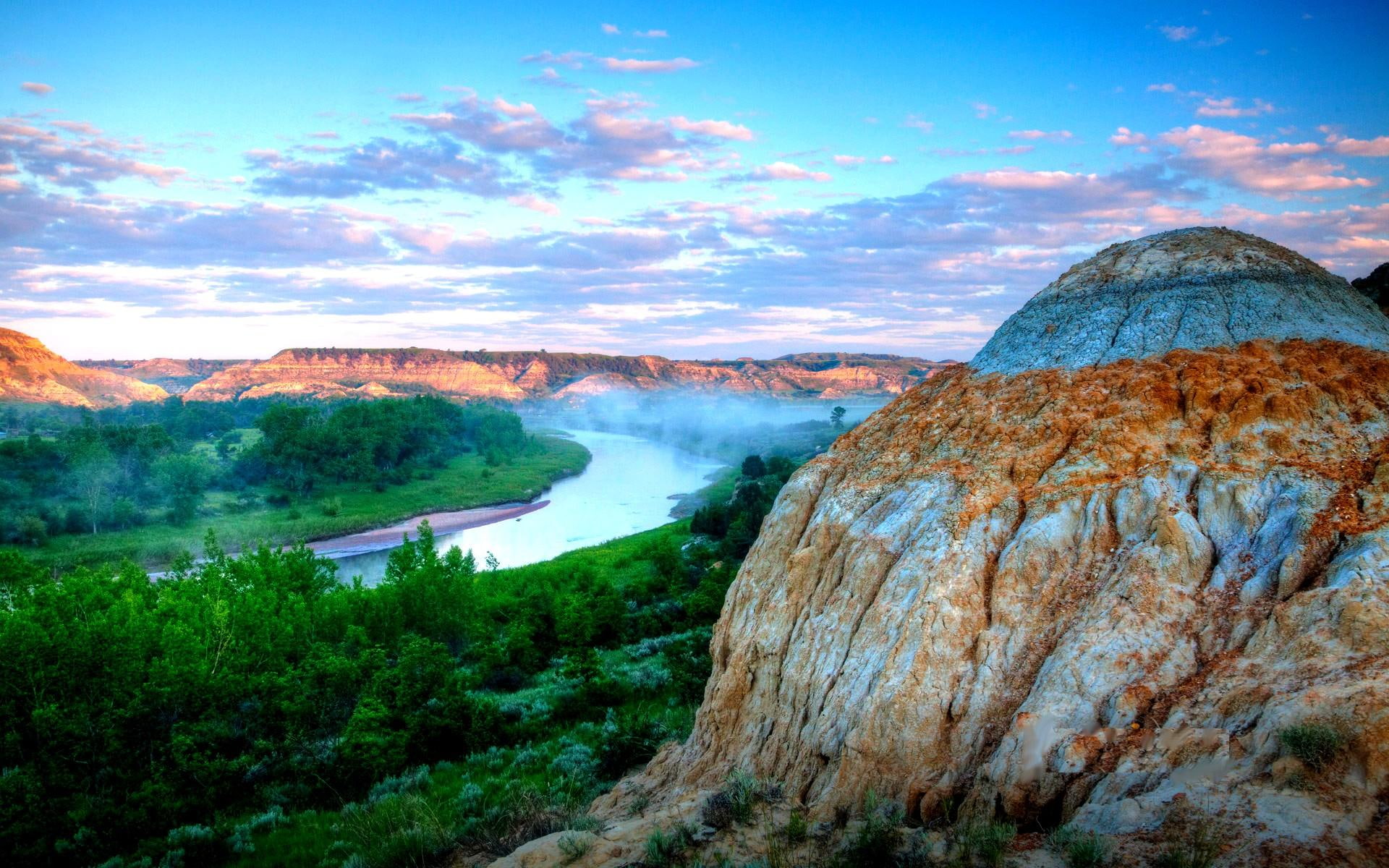 missouri, mountain, 1080P, little, nature and landscapes, river, rock, forest, HD Wallpaper