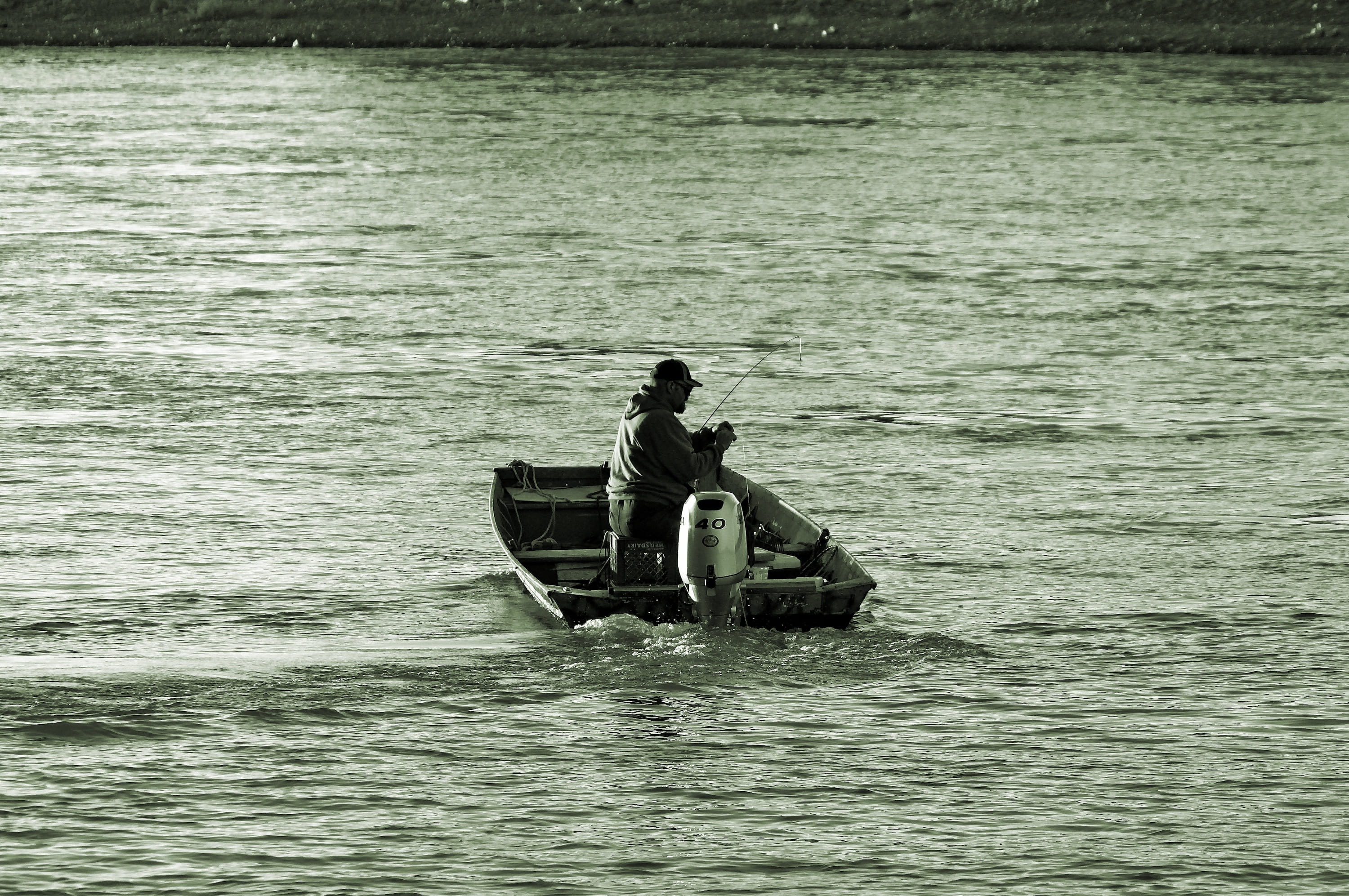 outdoor, boat fishing missouri river, skiff, gavins point dam tailwaters, person, male, nature, day, female, leisure, lifestyles, south dakota, men, water, HD Wallpaper