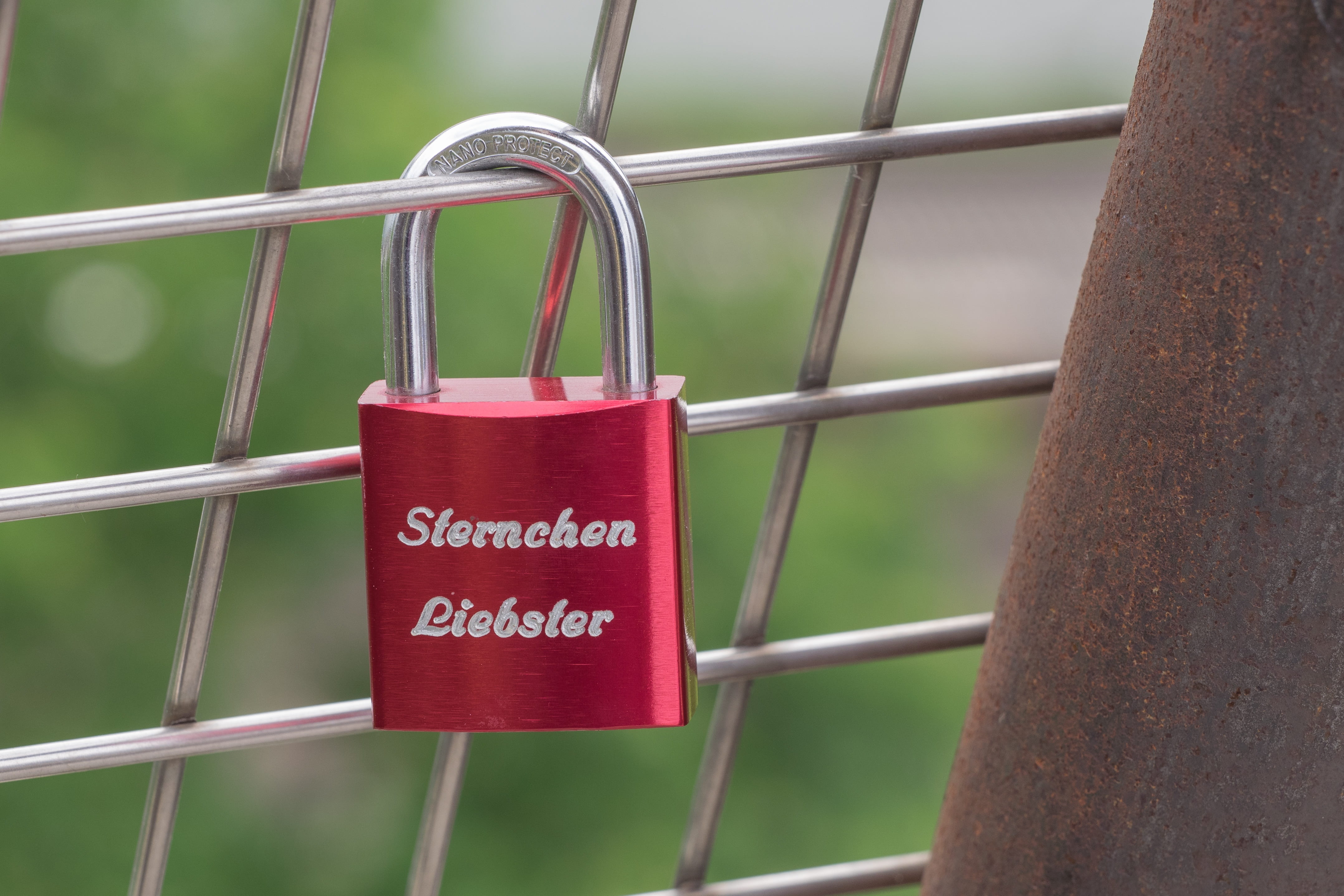 day, hanging, metal, lock, grid, no people, western script, outdoors, close-up, friendship, padlock, barrier, communication, embassy, castle, romantic, HD Wallpaper