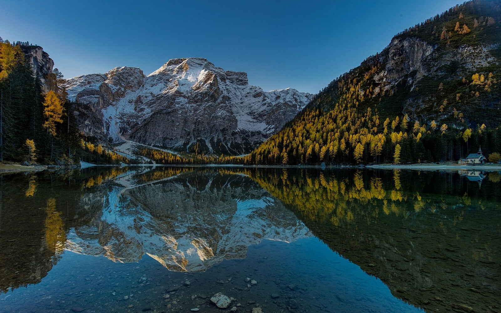 scenics - nature, tree, tranquil scene, non-urban scene, lake, plant, mountain range, Italy, mountain, landscape, Alps, snow, day, mountains, formation, HD Wallpaper