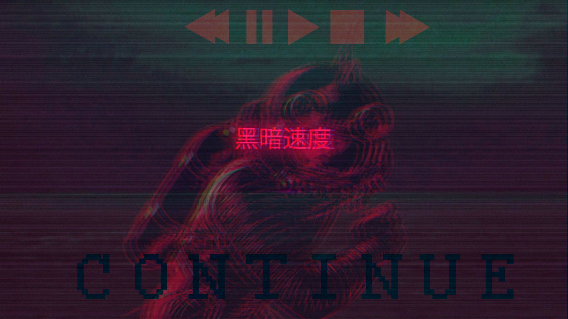 Go Go Tomago, 1080P, glitch art, dark, China, HD Wallpaper