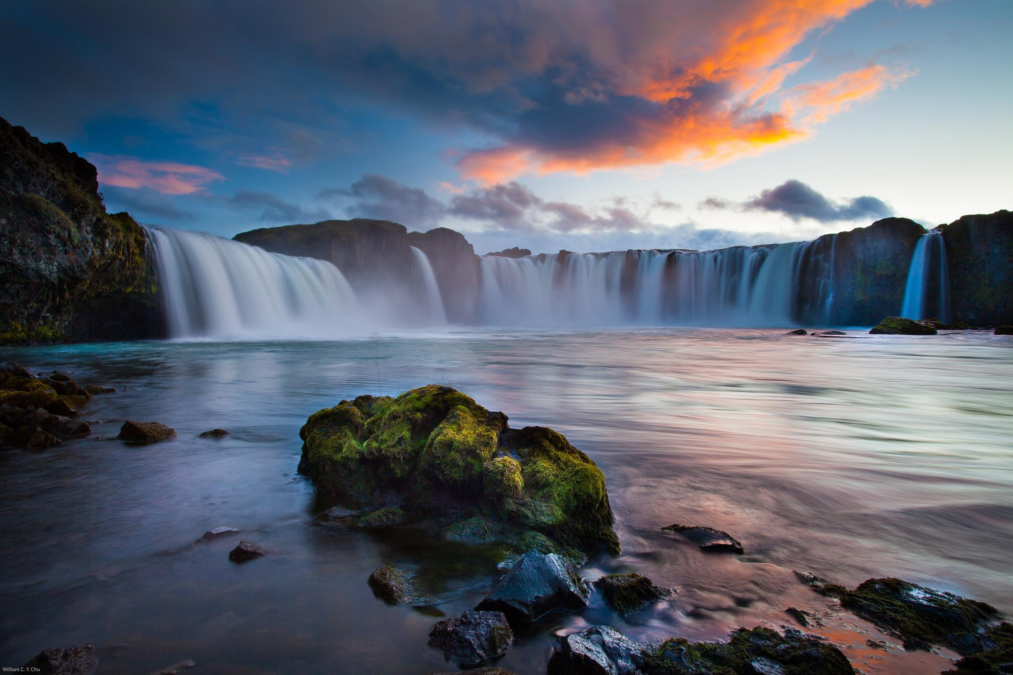 waterfalls, nature and landscapes, islandia, river, 1080P, stones, islia, HD Wallpaper