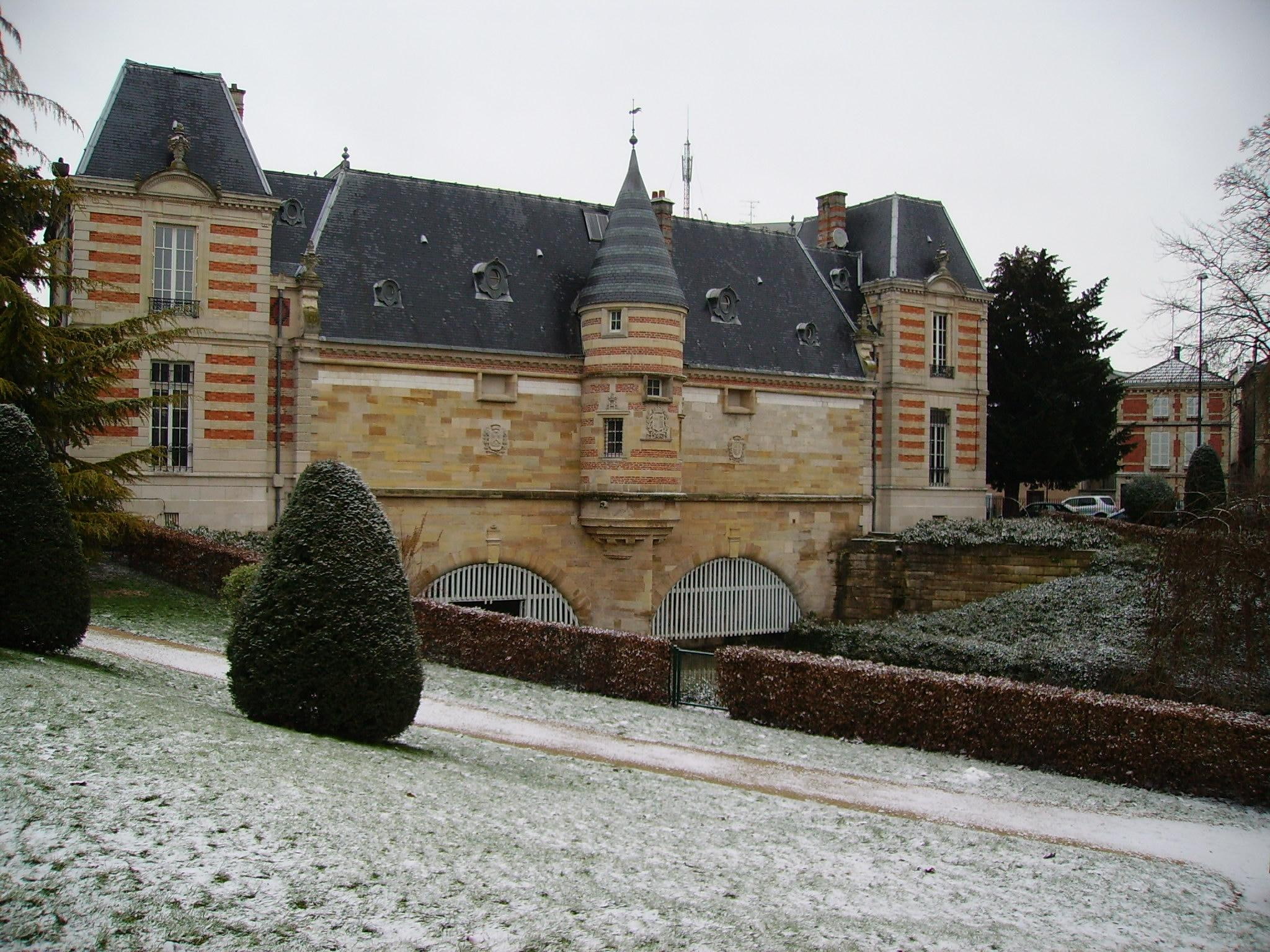 animals, neige, 1080P, chalons, jard, castle, petit, HD Wallpaper