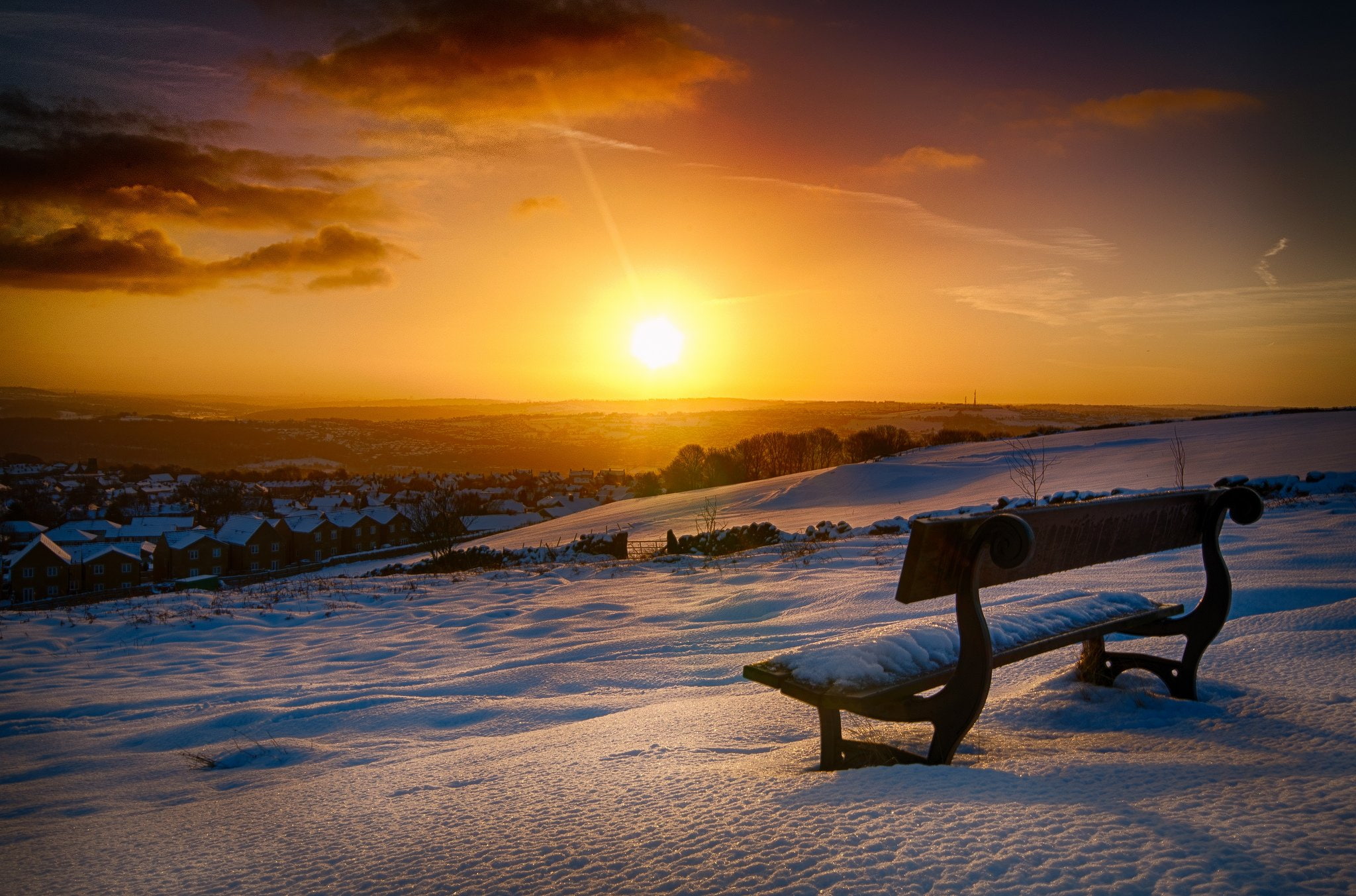1080P, hiver, landscapes, snow, neige, nature, montagne, winter, frozen, HD Wallpaper