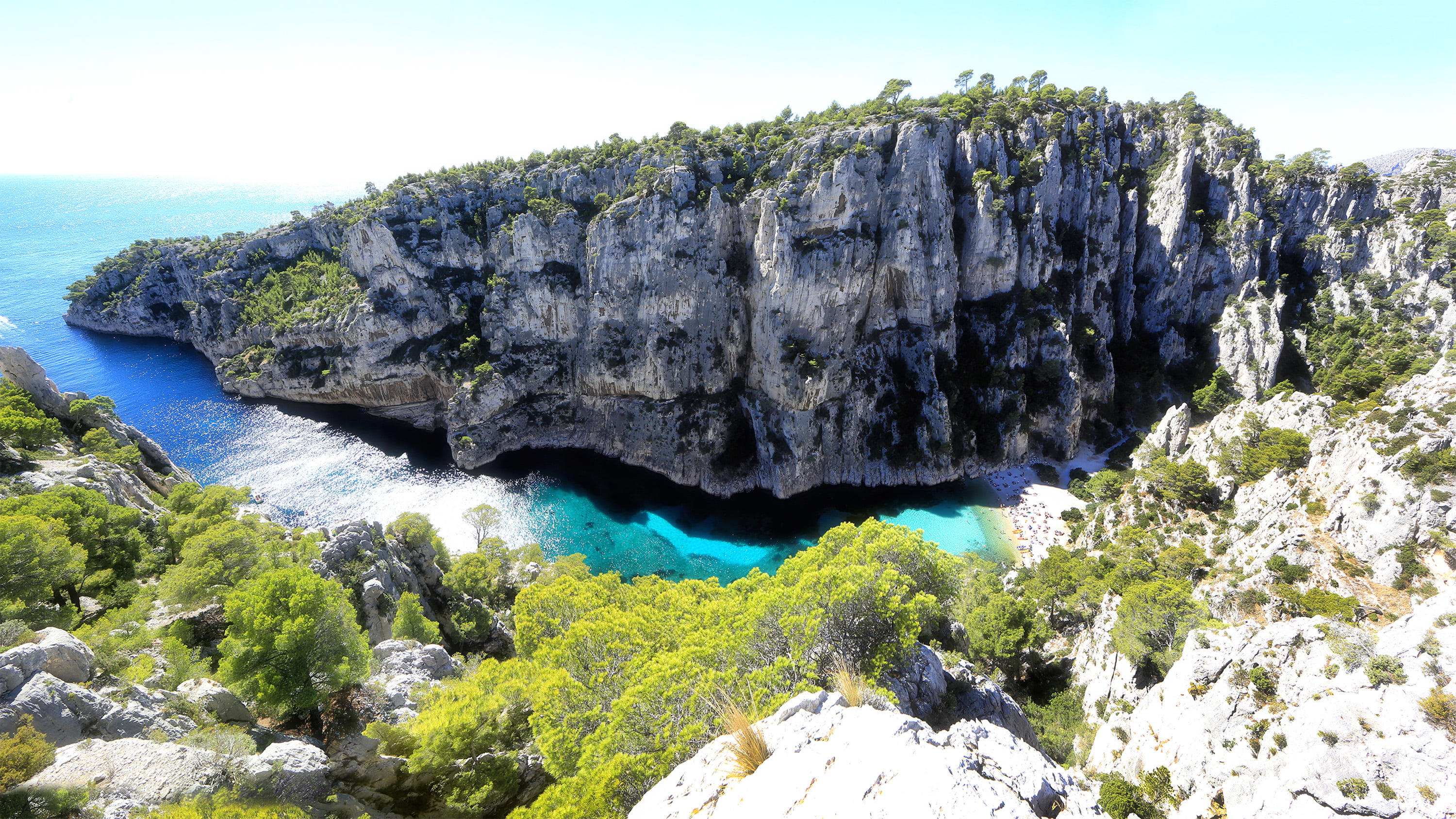 tranquil scene, hd, scenics - nature, nature, outdoors, non-urban scene, no people, cliff, sky, d, marseille, calanque, en, france, mountain, HD Wallpaper