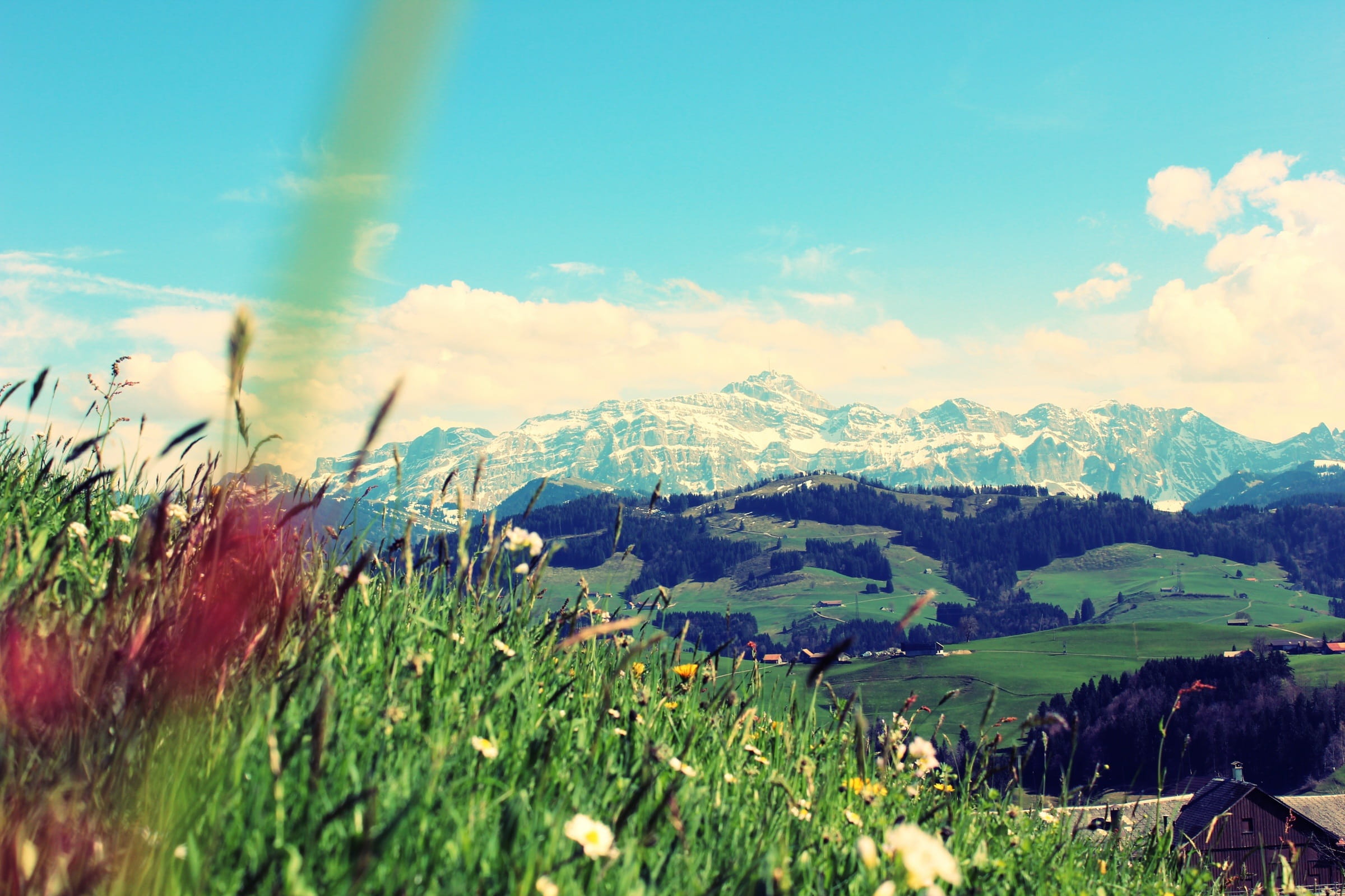 outlook, mountain, landscape, tranquil scene, Mountains, no people, view, outdoors, land, panoramic, scenics, day, nature, field, sky, environment, europe, HD Wallpaper