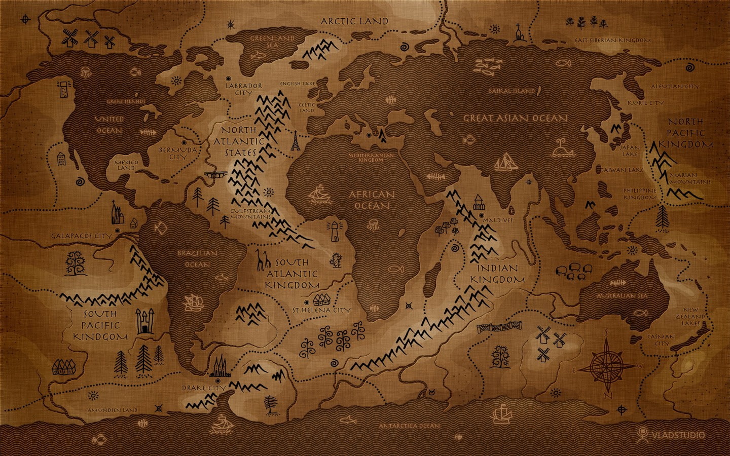 world map, Vladstudio, sepia, map, reverse, inverted, world, 720P, HD Wallpaper